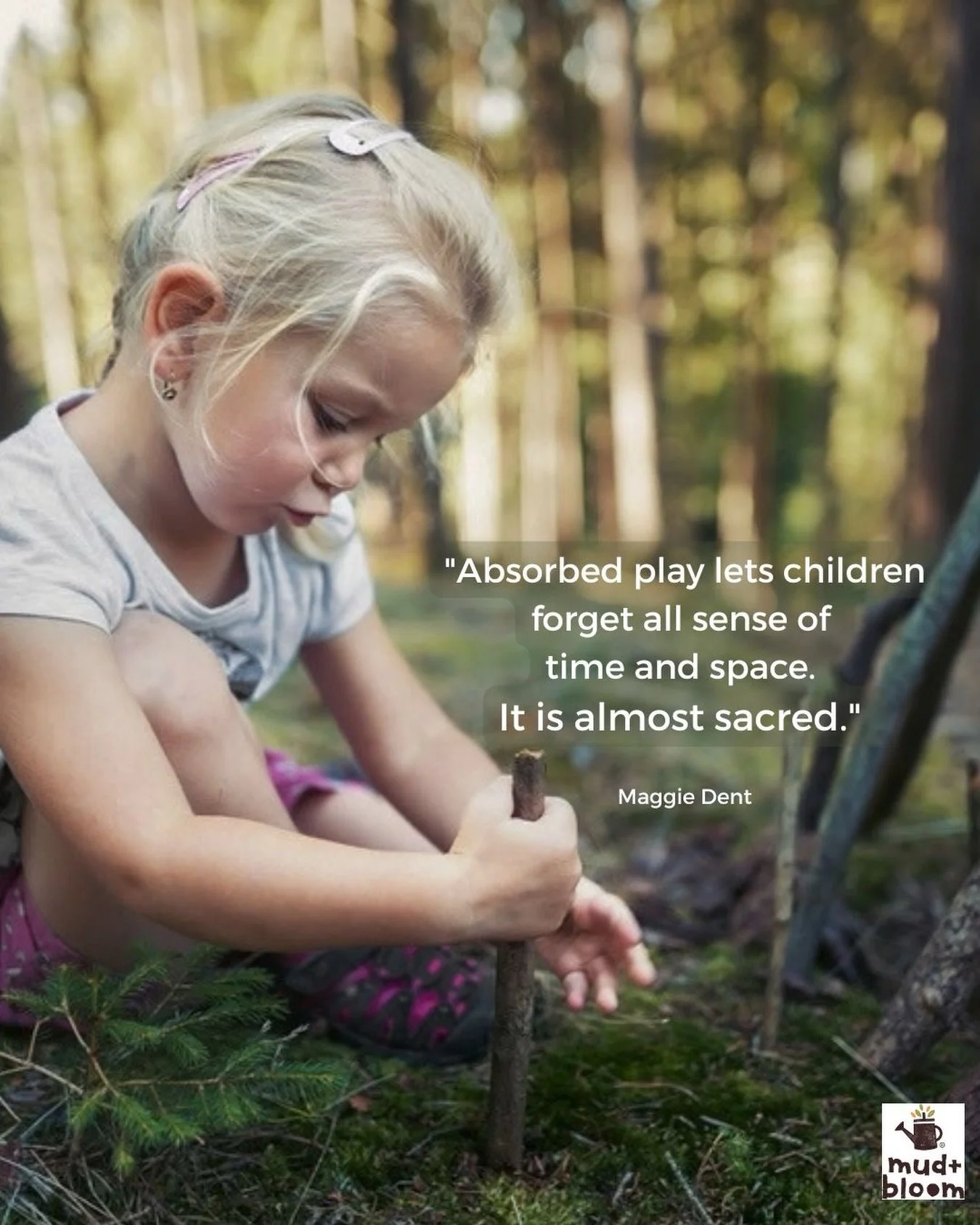 There&rsquo;s something very special about watching a child become completely lost in their play 🍂

#ChildhoodUnplugged #LearningThroughPlay #OutdoorPlay #NaturePlay #MudAndBloom