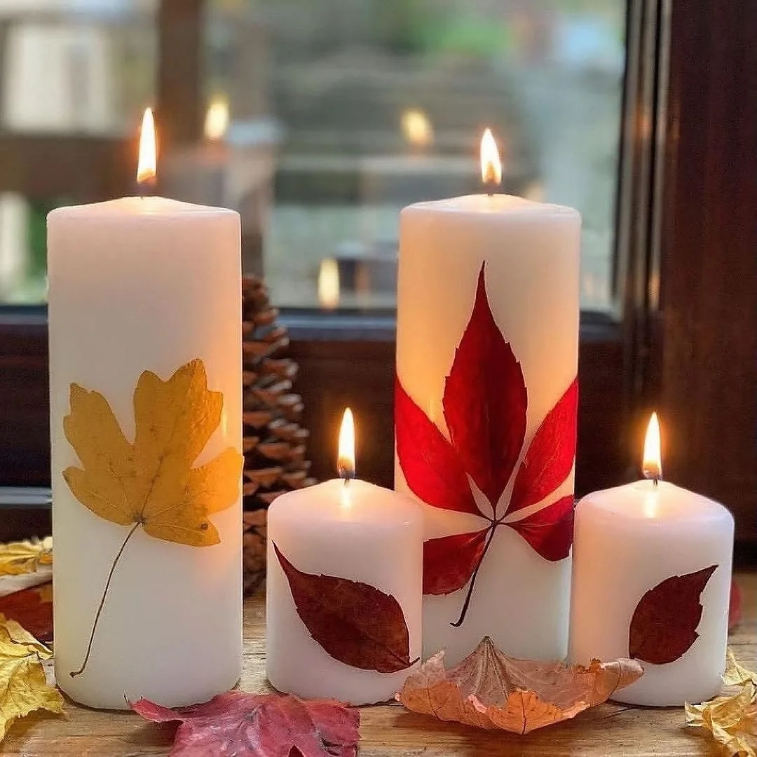 🍂 Decorate candles with autumn leaves 🕯️🍁

A lovely way to preserve some of those beautiful autumn colours. 🍁 These leaf-decorated candles are surprisingly simple to make and look gorgeous around the home, they make lovely handmade gifts too.

Al