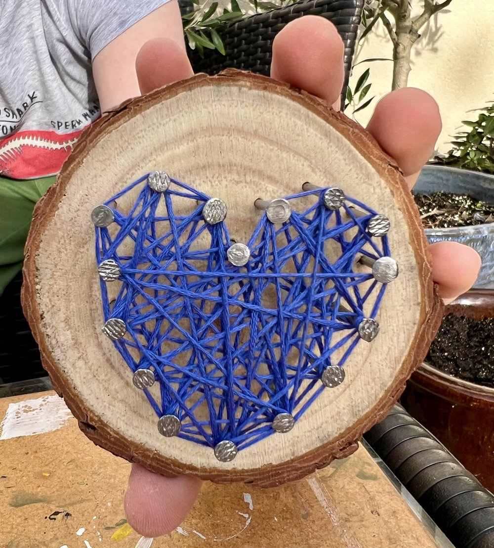 String art hearts - Mud & Bloom