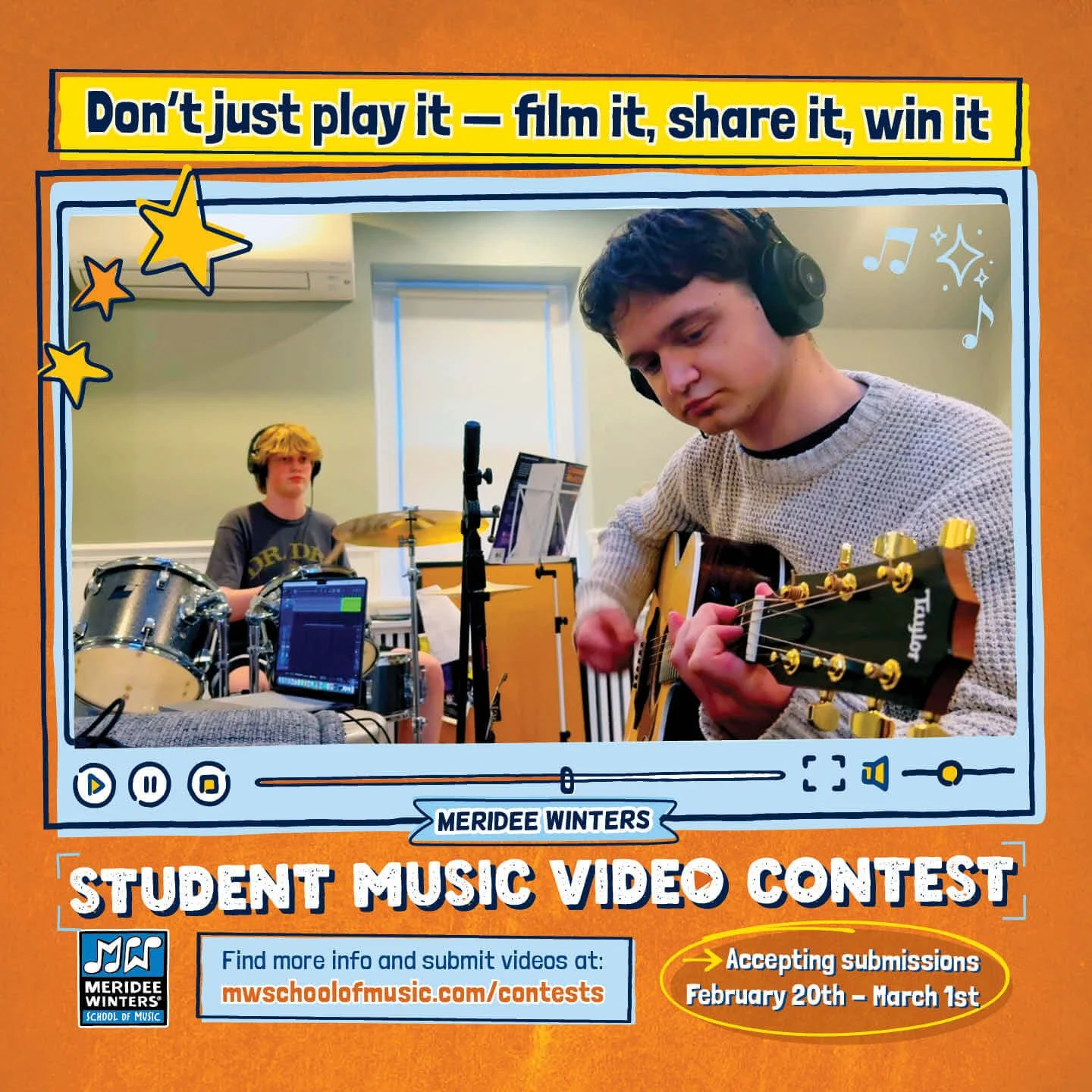 How are those video contest submissions coming along? Last year we had 140 student submissions to the video contest. We'd love to see even MORE of you participate this year! mwschoolofmusic.com/contests