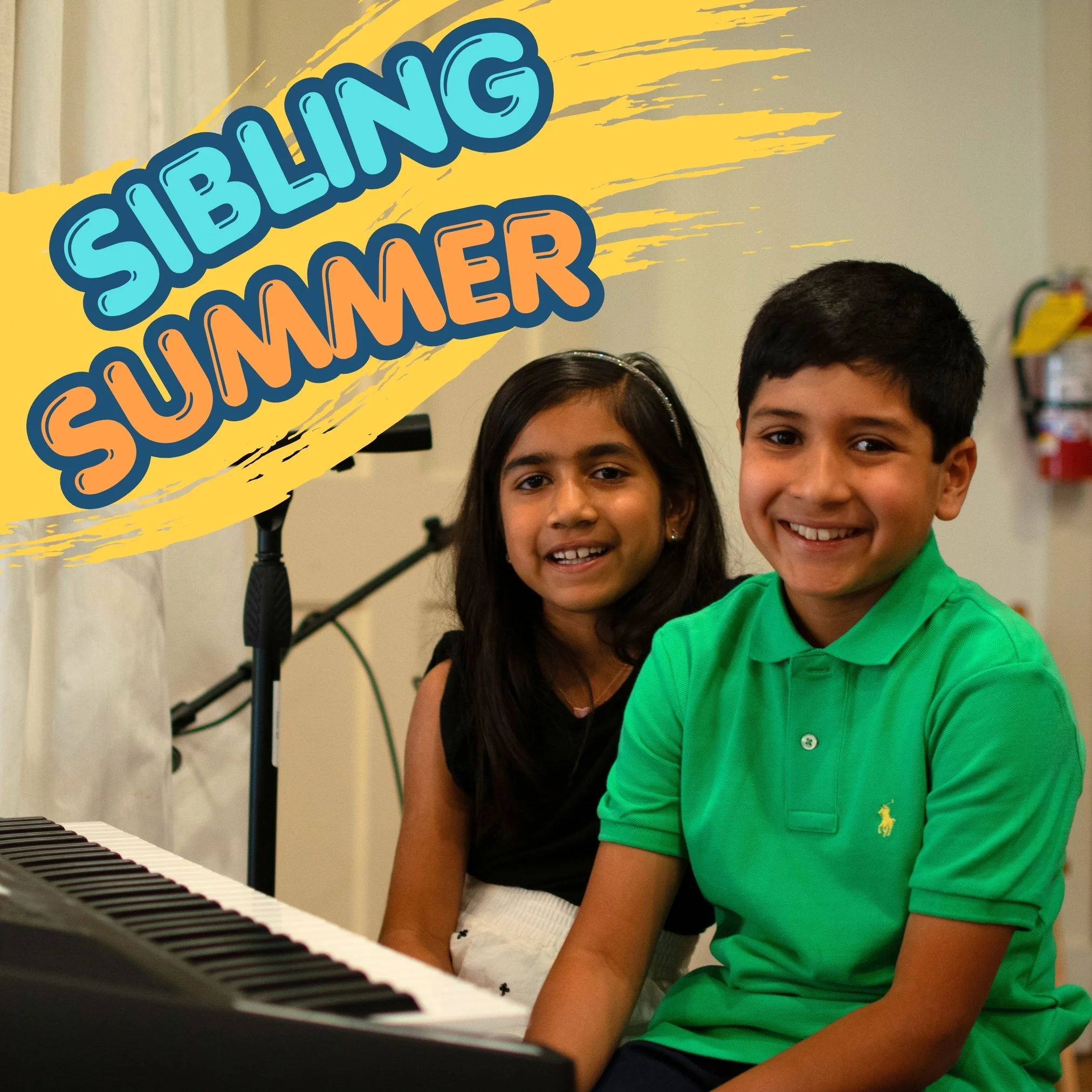 ☀️ Summer is a great time for signing up siblings! ☀️

Did you know that we start lessons on instruments like piano and ukulele as young as four years old? Summer is a great time for younger brother or sister to give lessons a try. Give us a call to 
