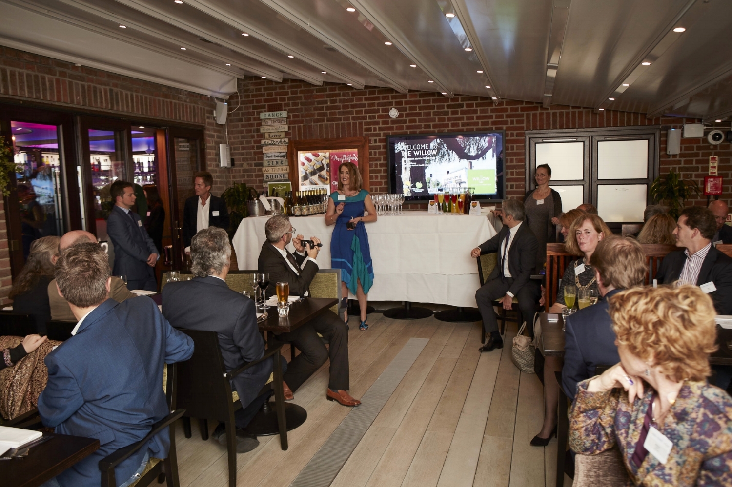 Adele introducing The Willow Health Bar & Restaurant to press and industry colleagues at the Gala Opening evening, October 2016, alongside visionary founder & owner Dr Gale Zappacosta and The Alliance for Natural Health International (ANH-Intl) Executive & Scientific Director Robert Verkerk PhD.