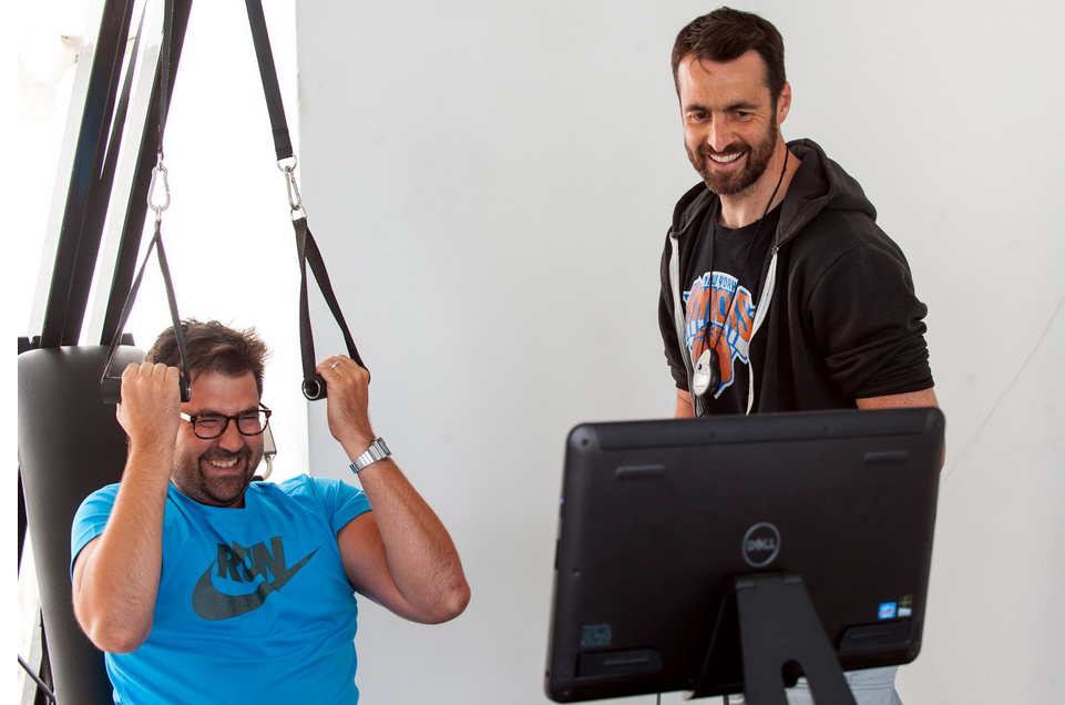 Mint Fitness owner and personal trainer Matt Nairn puts his client through the ARXfit system of high-intensity training, where clients commit to 30 minutes of personal training per week - not hours on the treadmill!