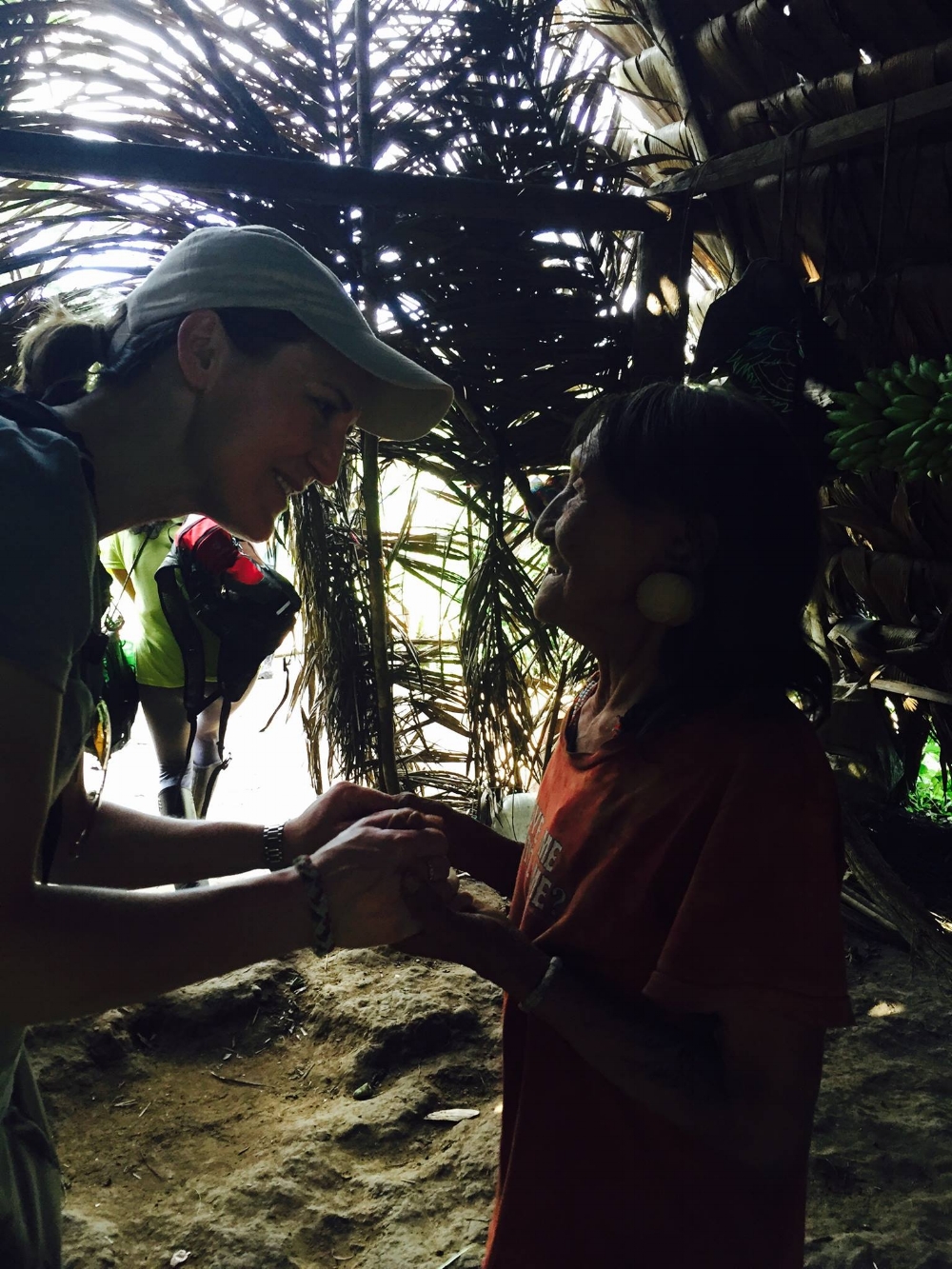 It was a privilege for Adele when she met the oldest living Huaorani women. Weva is around 90 years old and has lived through tribal wars where she was speared by a rival tribe when she was just 18. She is living proof of the strength of the Huaorani spirit to keep their hunter-gatherer way of life alive in the wake of intense pressure from oil companies wanting to drill beyond current boundaries - within miles of Weva's village. She remains completely self sufficient and still grows her own crops and helps her now invalid husband.
