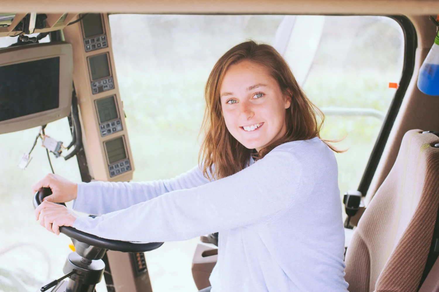 Me in my Dad's combine (which he's very proud of!)
