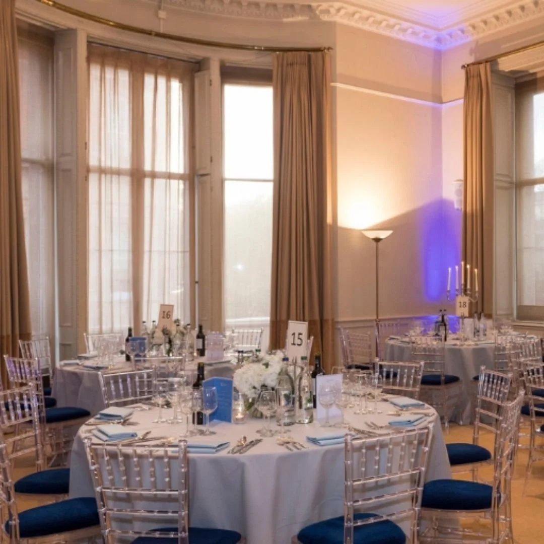 Kent House Knightsbridge light blue round tables.jpg