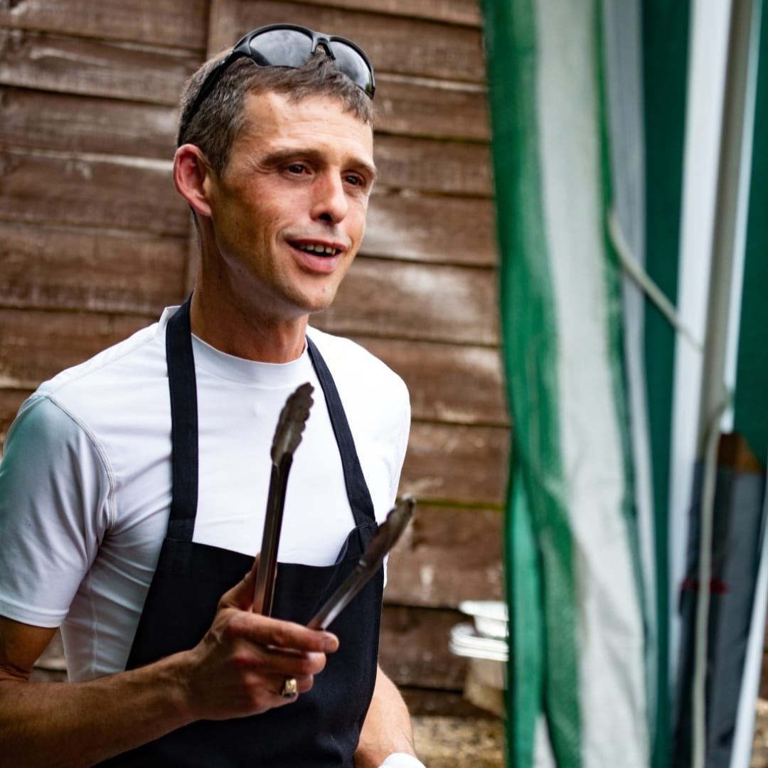 Ian from Salters Events BBQing