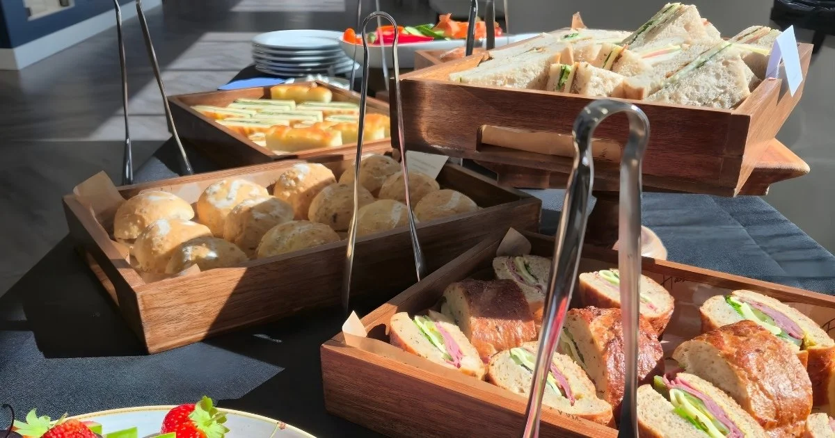 Salters Events deli style sandwiches in the sunshine