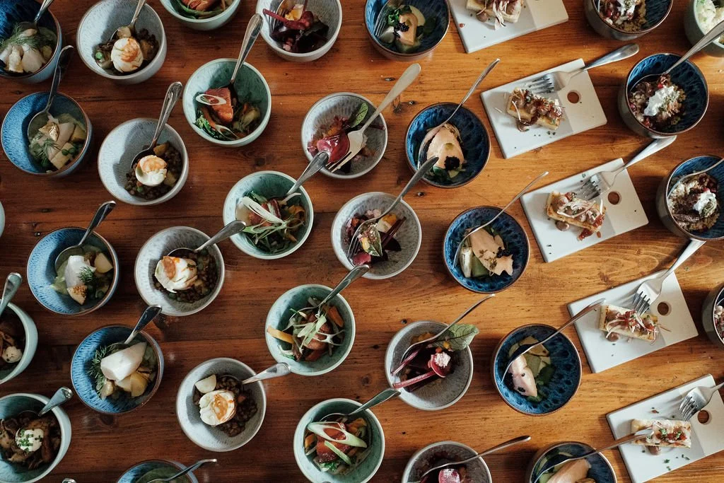 Salters Events bowl food with forks