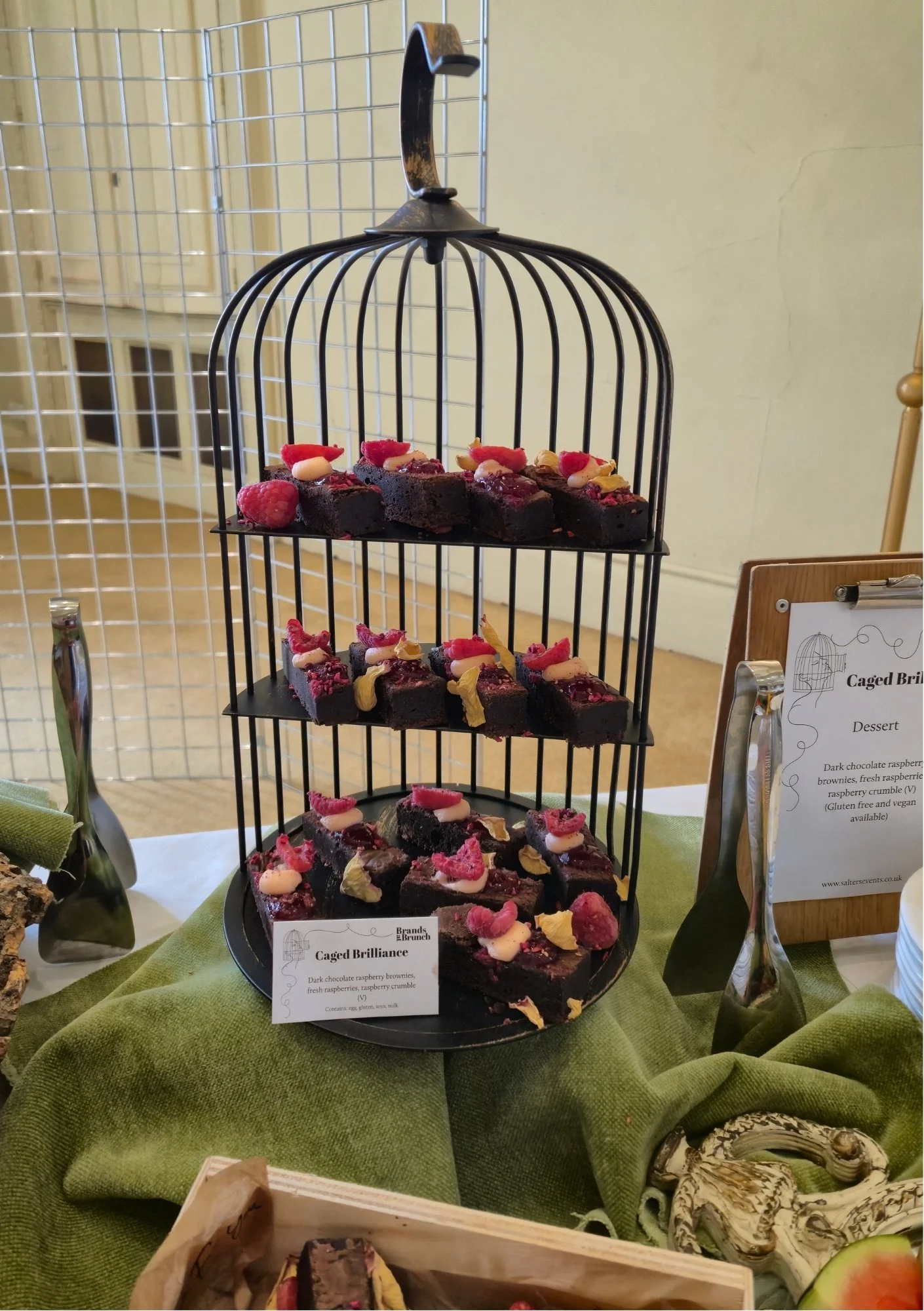 Salters Events fork buffet brownie