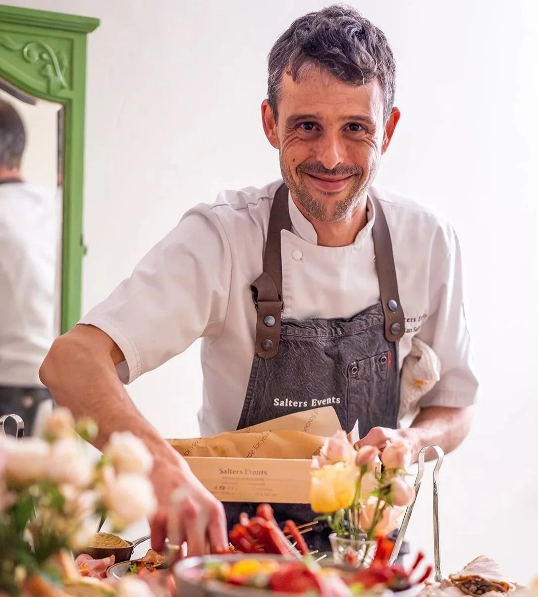 Ian from Salters Events setting up a grazing table