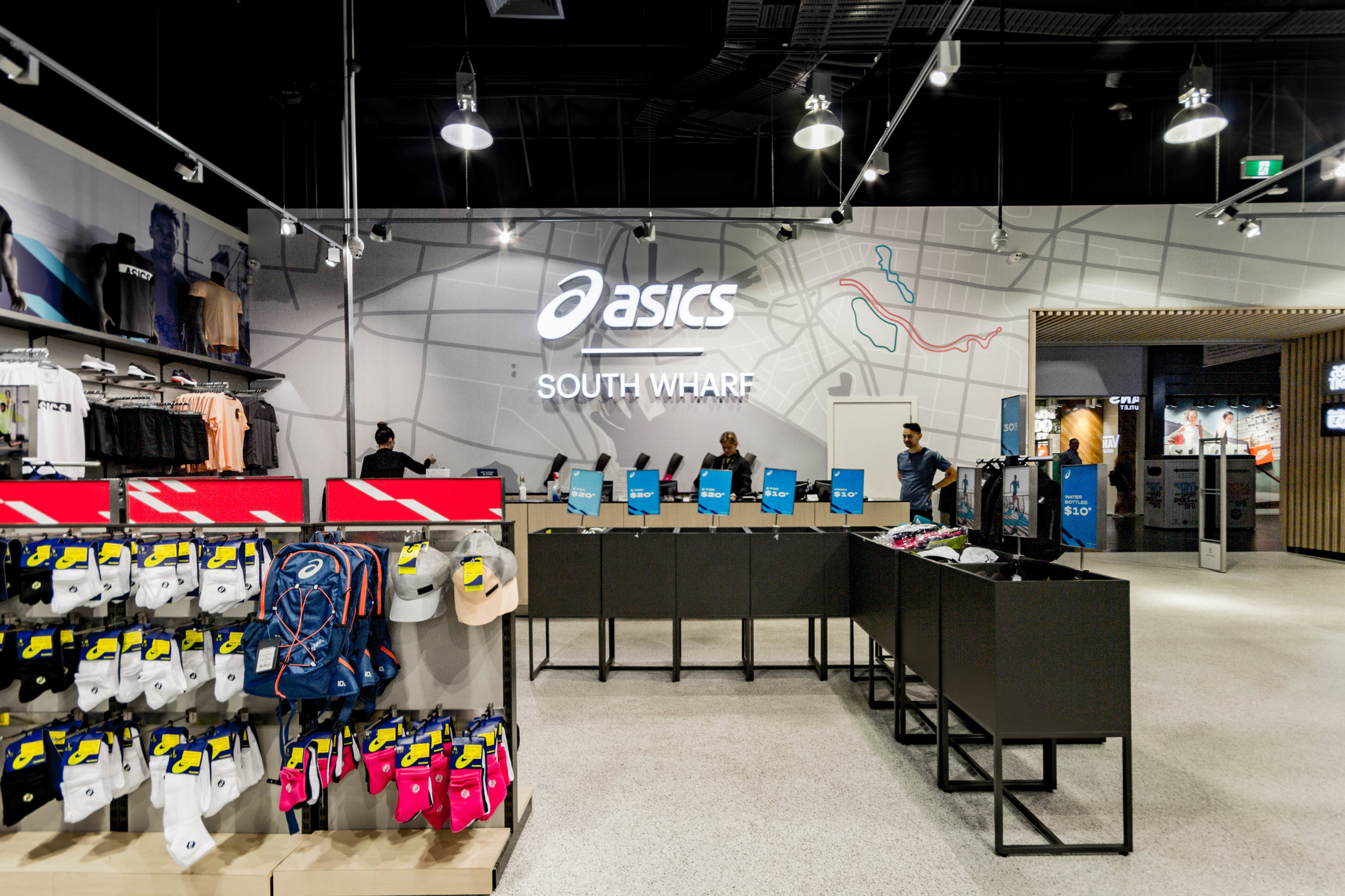 asics factory outlet south wharf