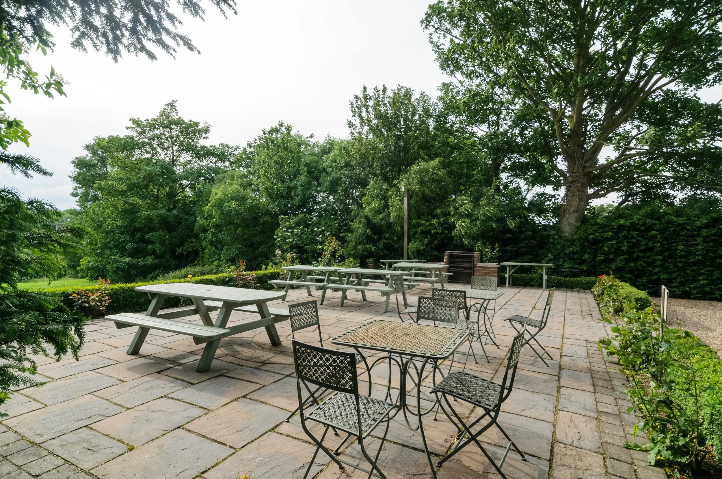 Barbeque area with outdoor seating