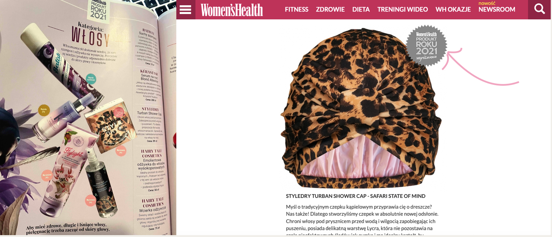 Women’s Health Magazine Poland Product of the Year contest Dec 2021