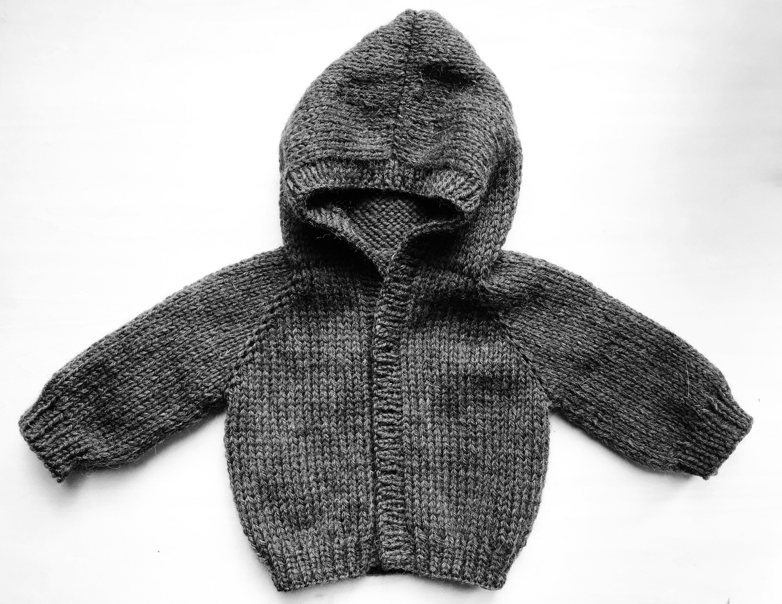 Hooded baby sweater