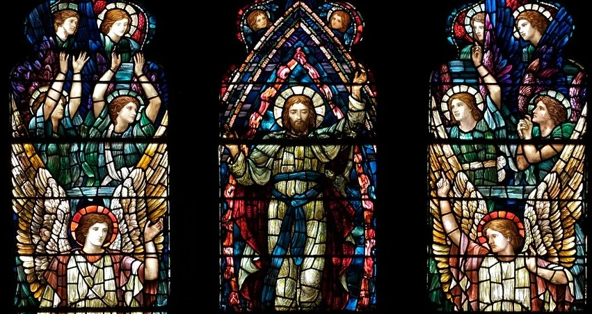The Ascension Window at Holy Trinity by Henry Holiday.