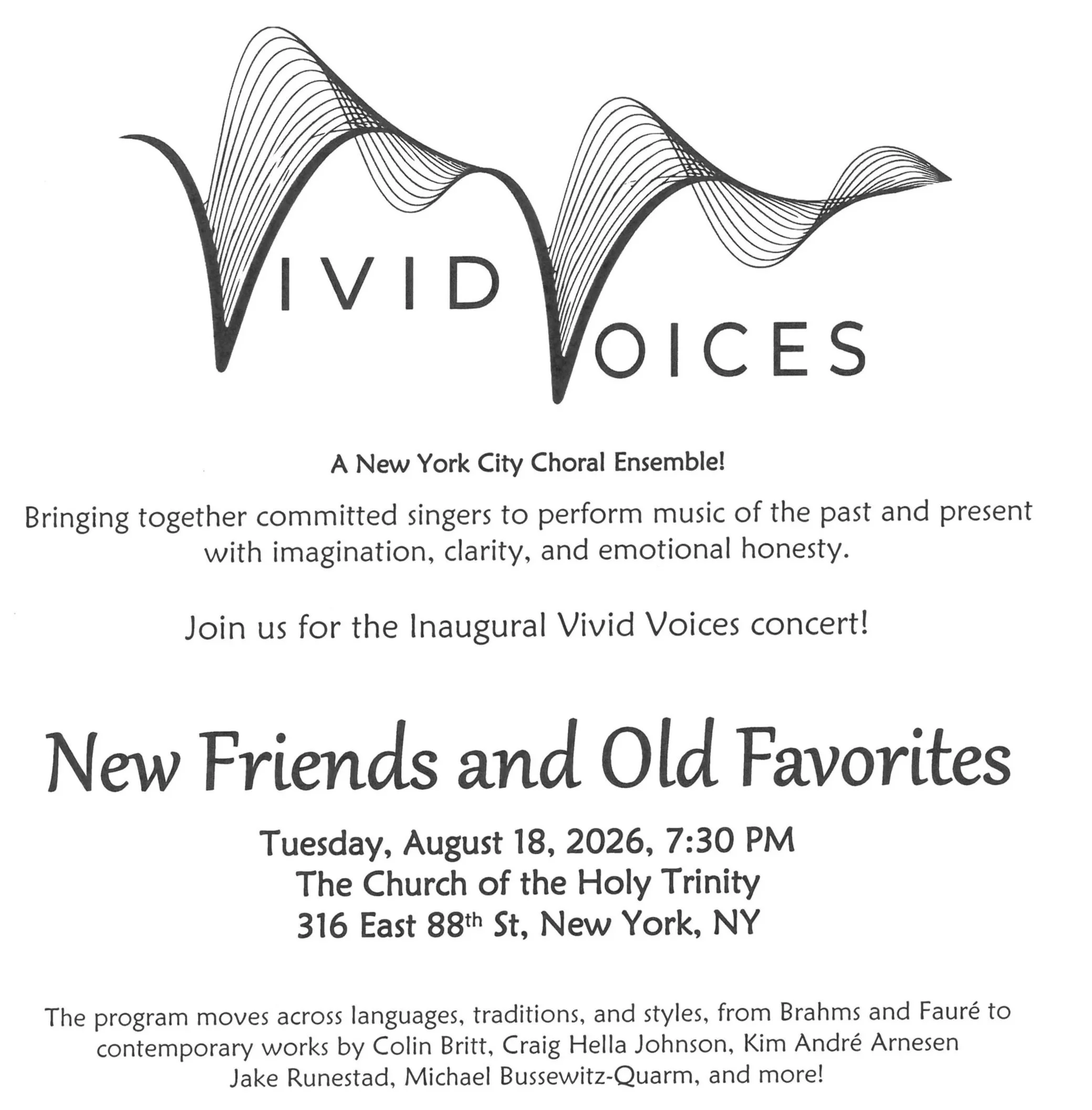 In Concert: VIVID VOICES