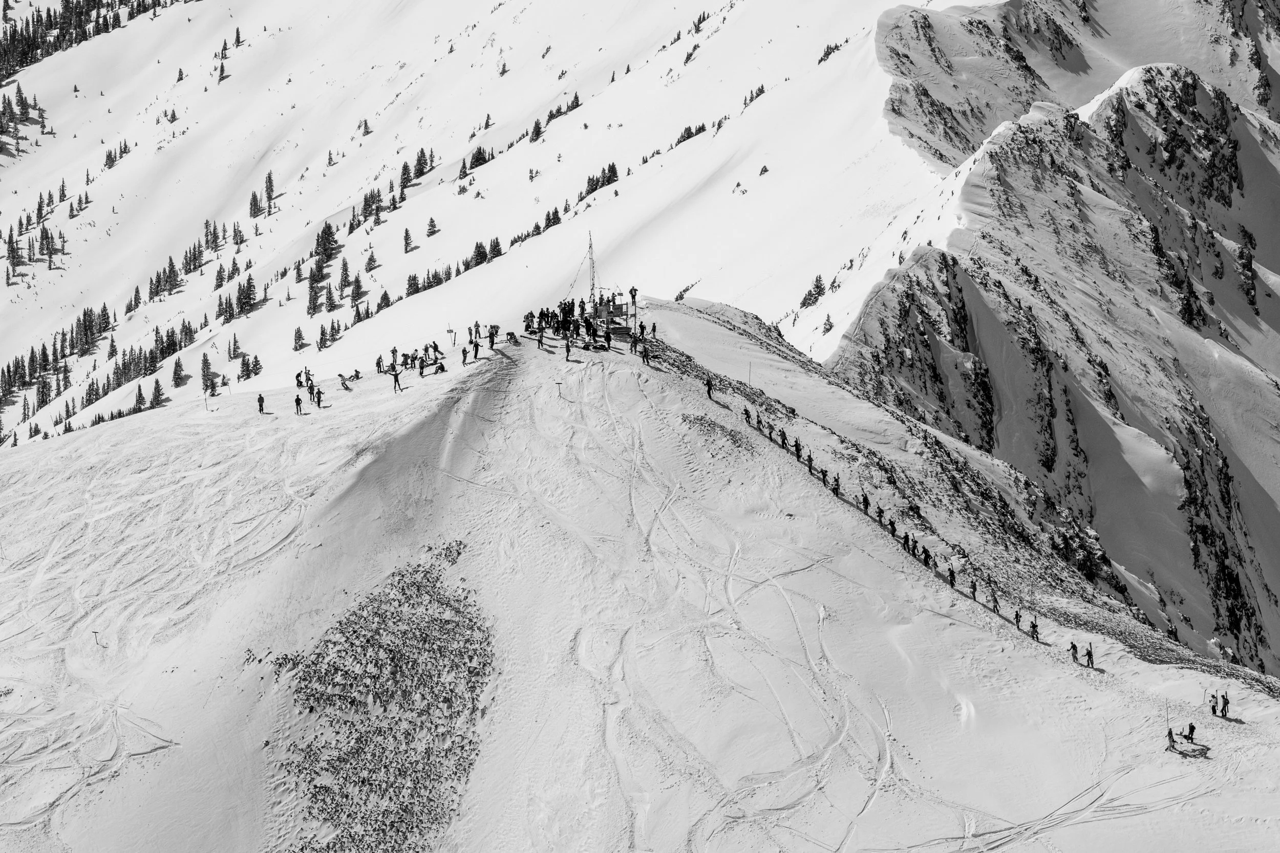 Prayer Flag #8, Highlands Bowl (B&W)