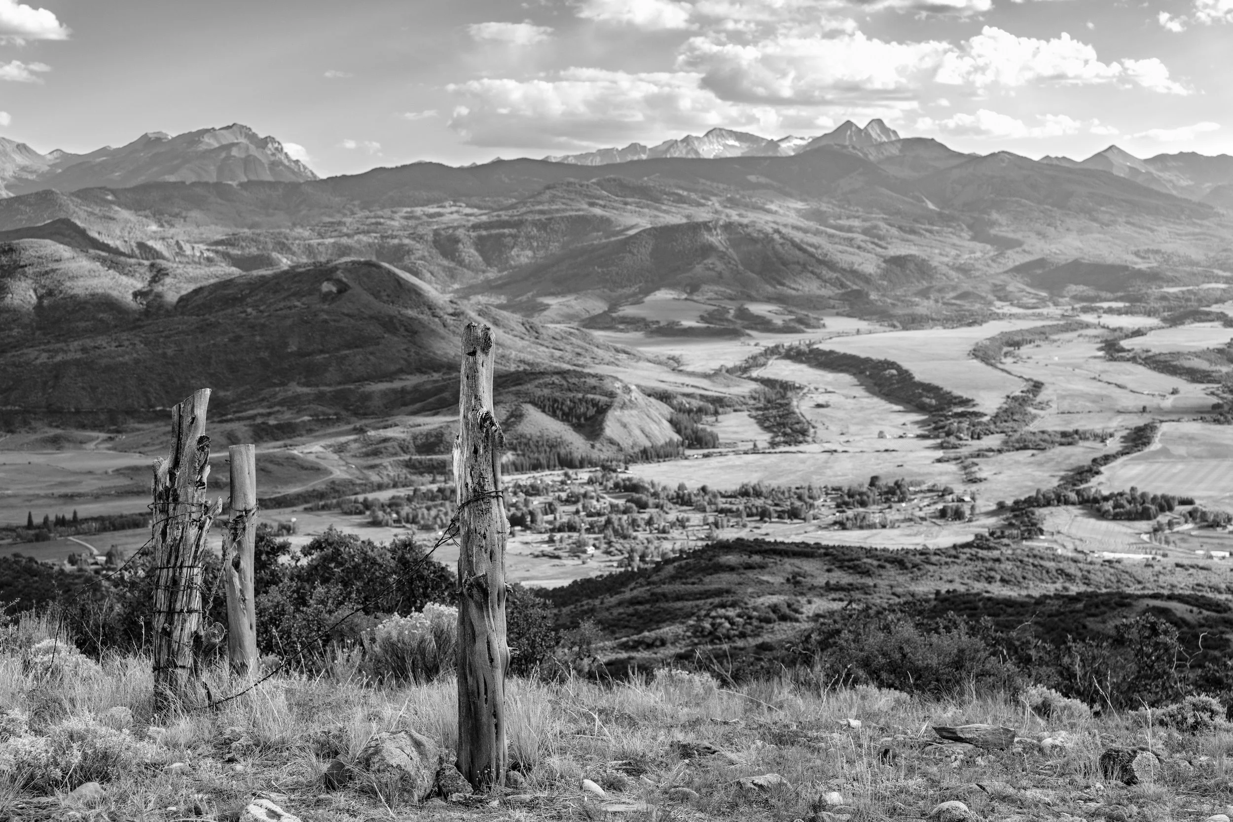 Mountain Vista and Fence Posts 