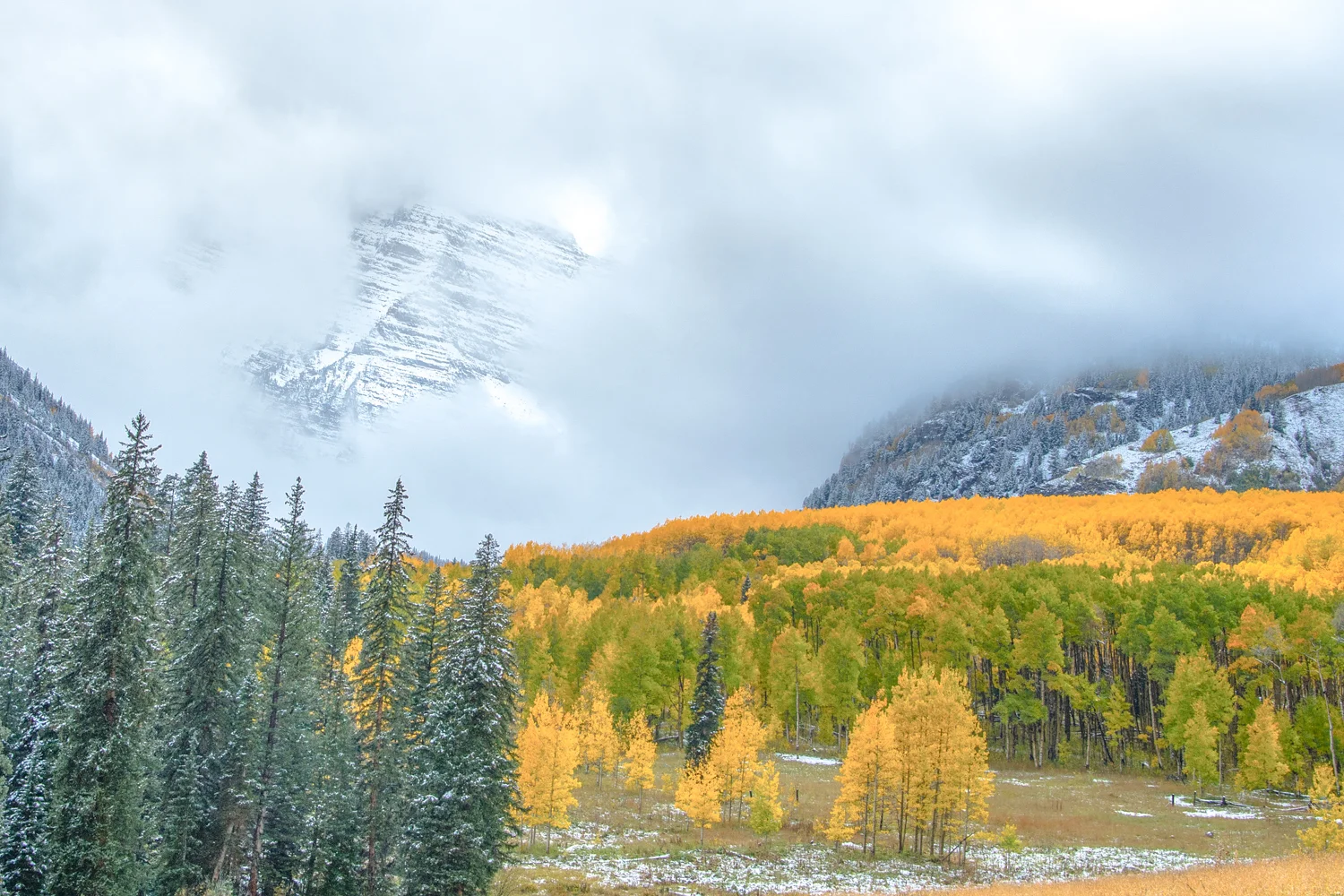 Maroon Bells Mist, Aspen, CO