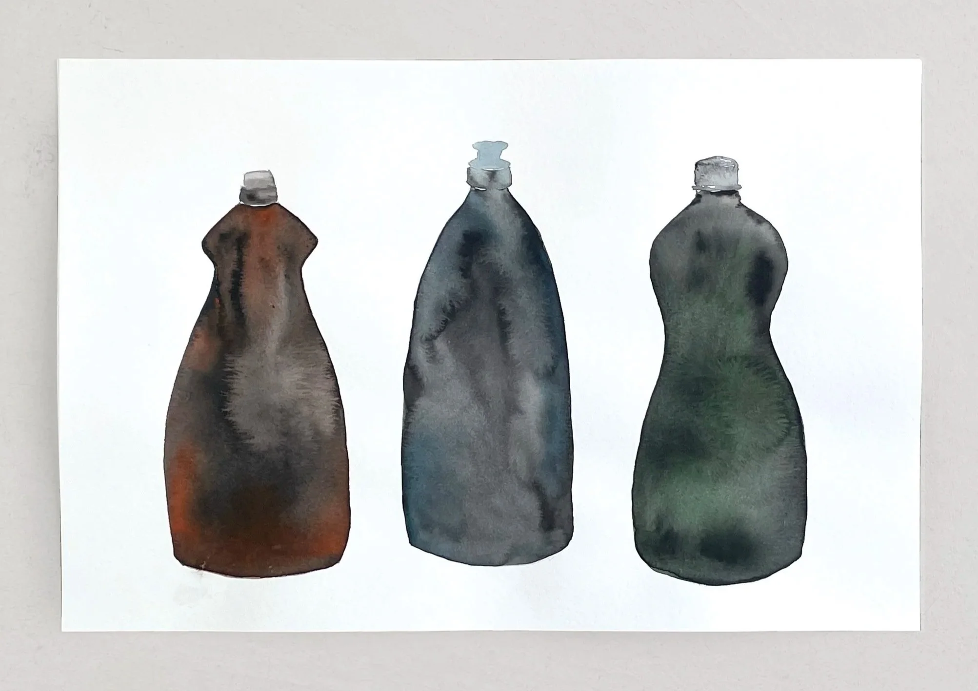 Grease Cutters 
Watercolor on paper 
12"x16.5"