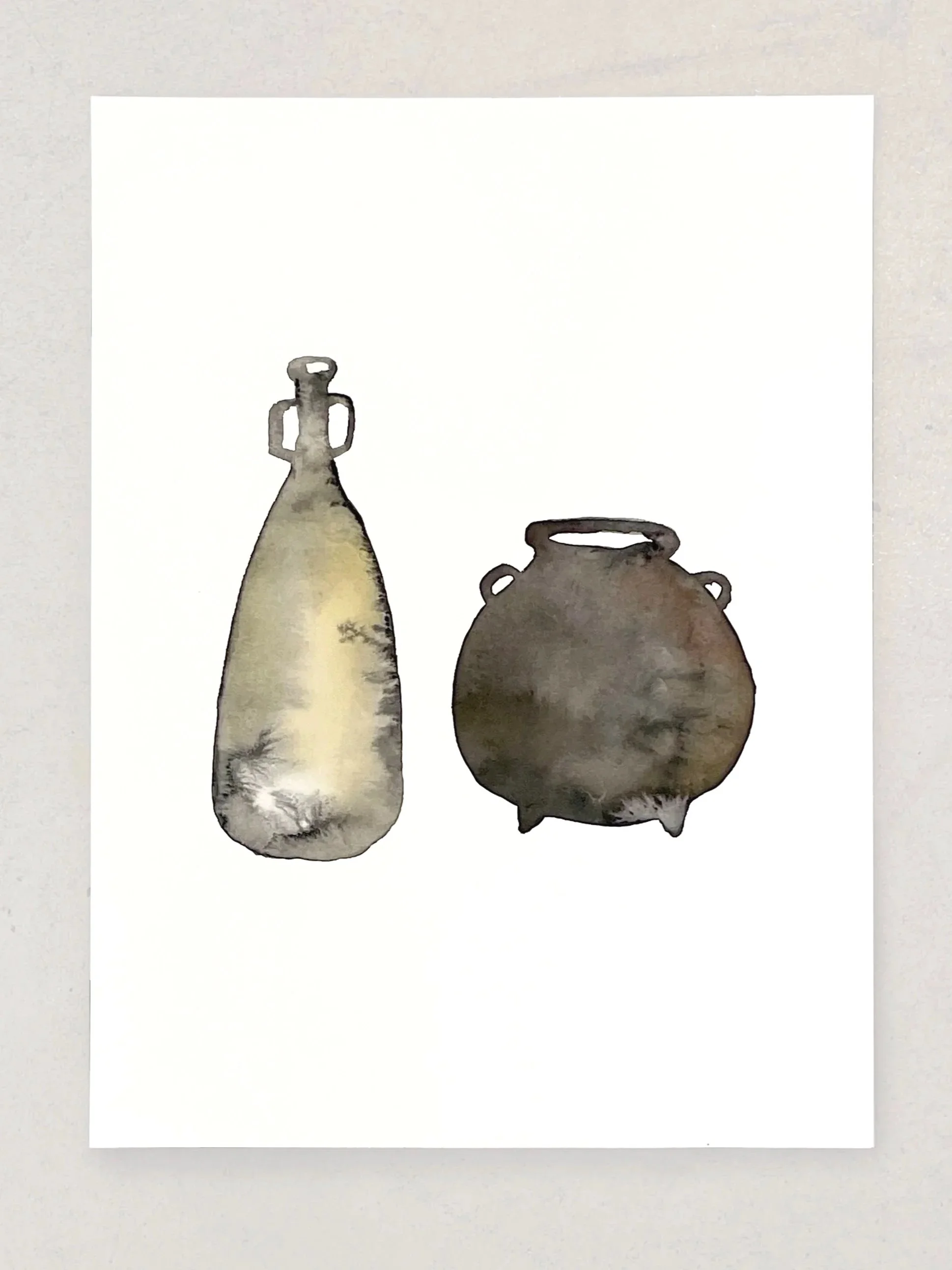Kettle and Vase 
Watercolor on paper 
9"x12"