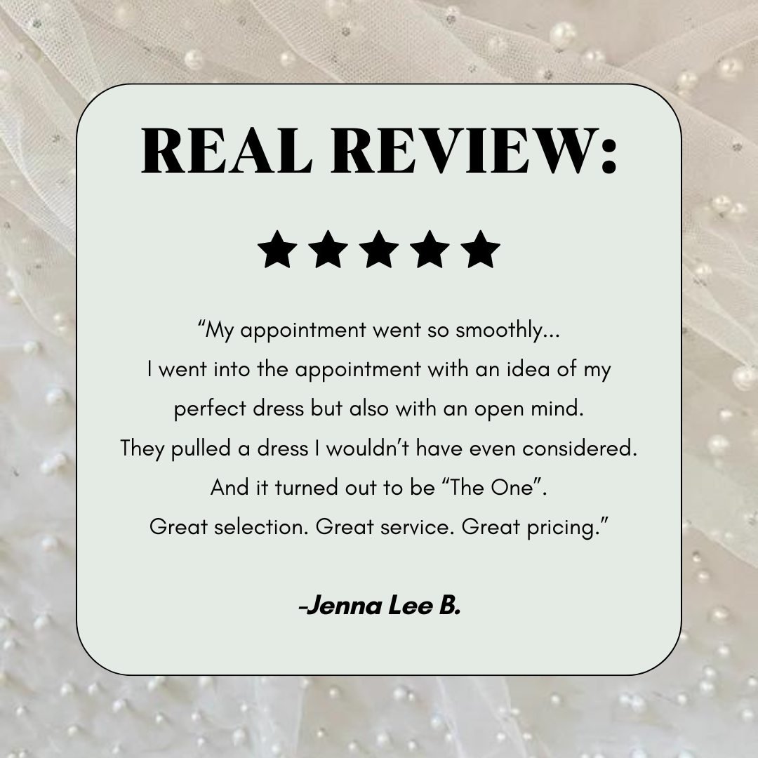 We're so happy an open mind led to you finding the perfect gown for your special day! Thank you for the review!

#charmebridal #bestofbuford #gwinnettcounty #2024bride
