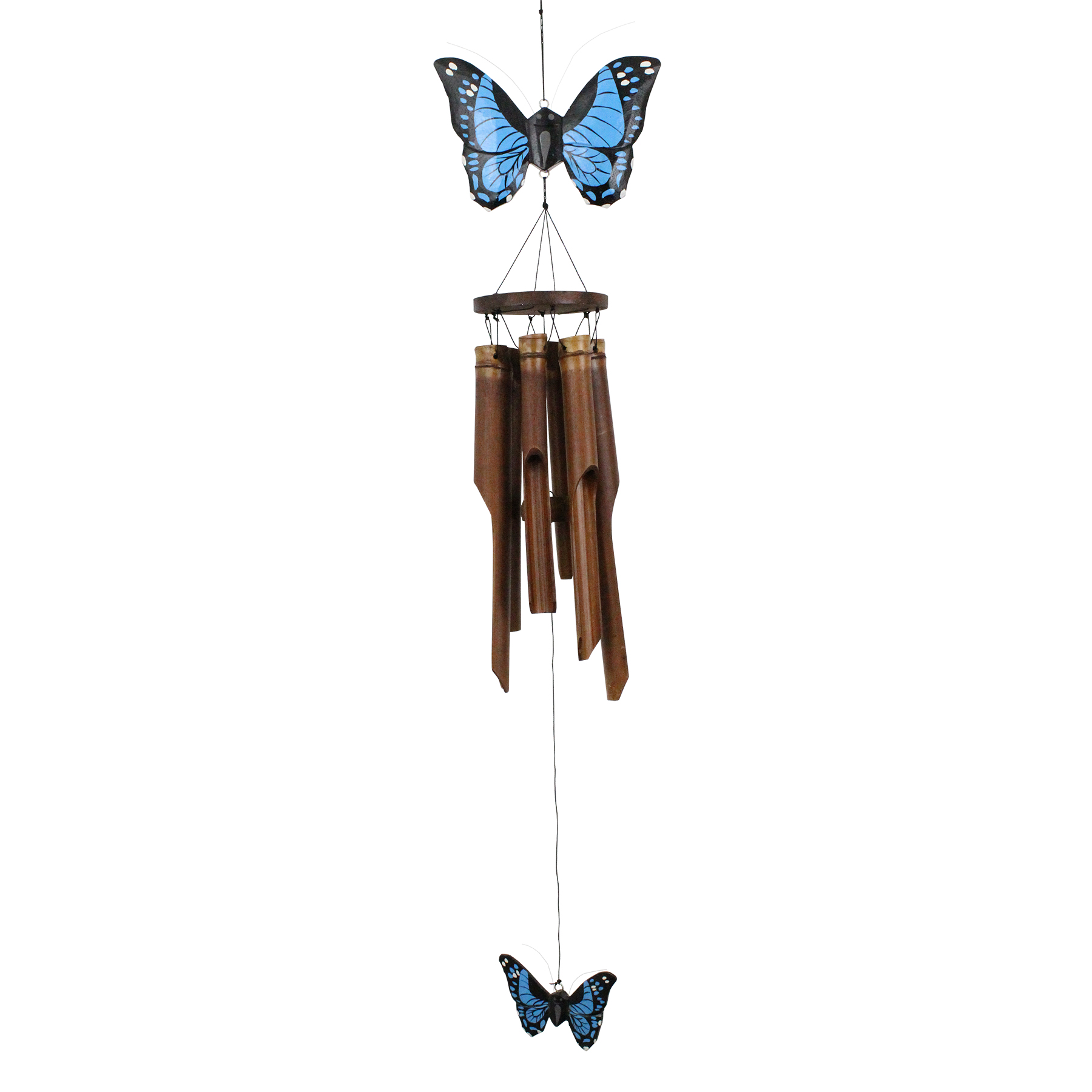 Cohasset Imports Small Blue Butterfly Wind Chime CH126
