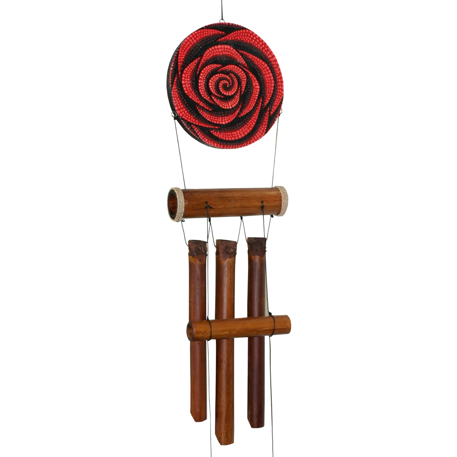 279H - Red Rose "Dots" Harmony Wind Chime