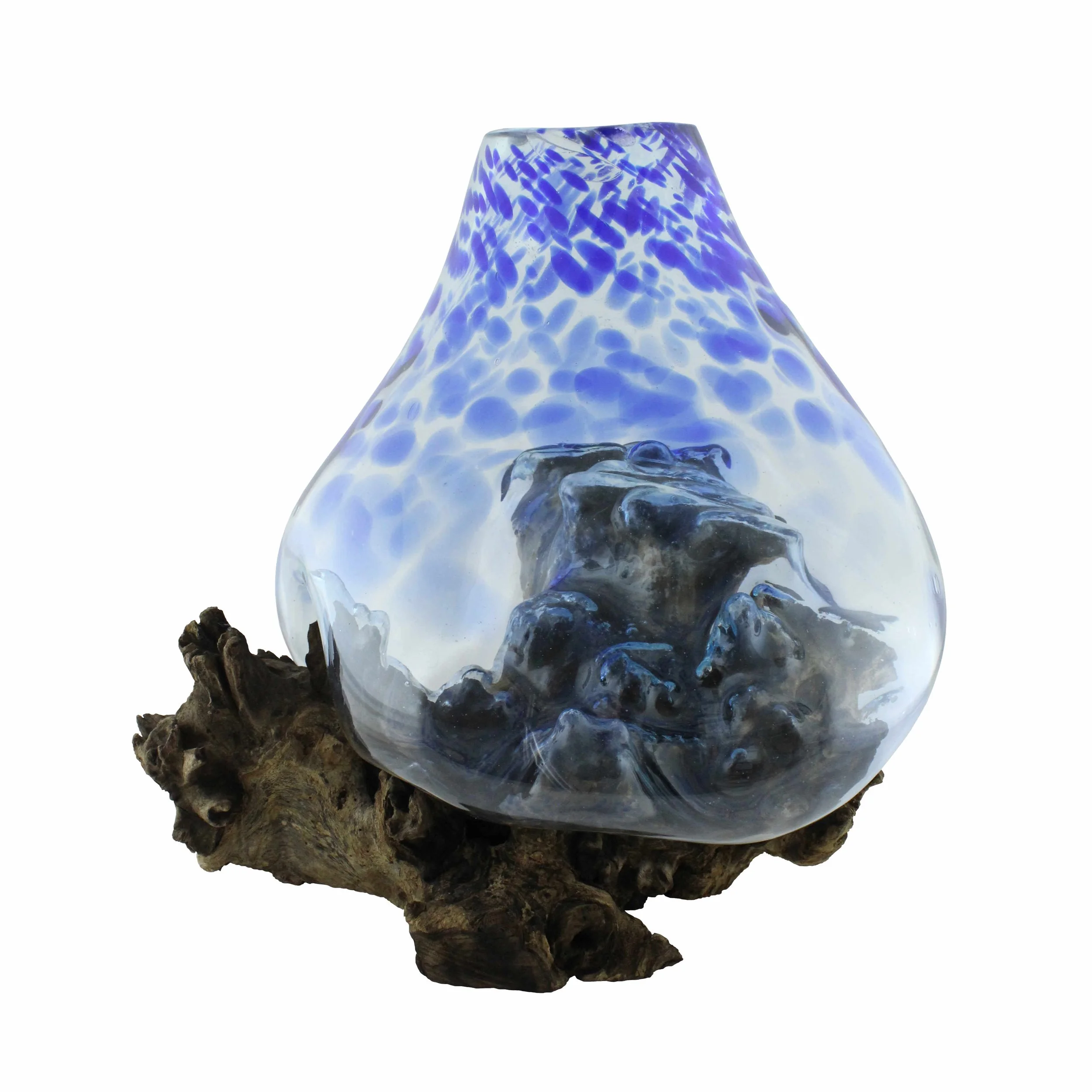 Cohasset Gifts & Garden Molten Glass and Wood Sculpture & Reviews | Wayfair