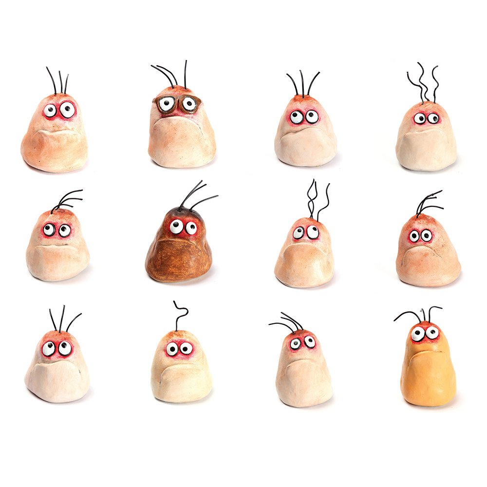 Worry Warts, 24 pieces 4ea of Wilfred, Winky, Winnie, Willard, Whitney & Willa, Bulk Pack