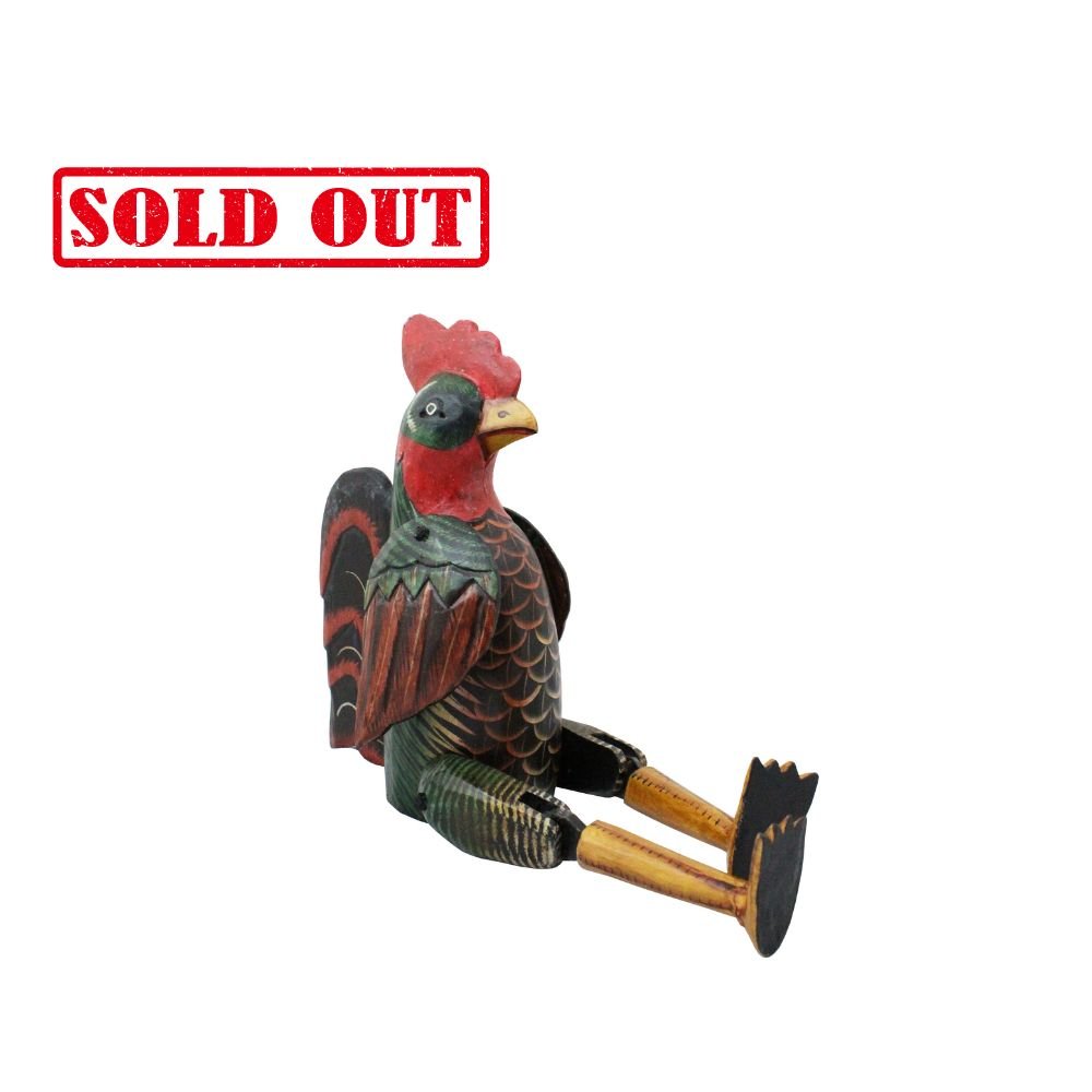 812 - 15" Wood Little "Lucky" Rooster Puppet