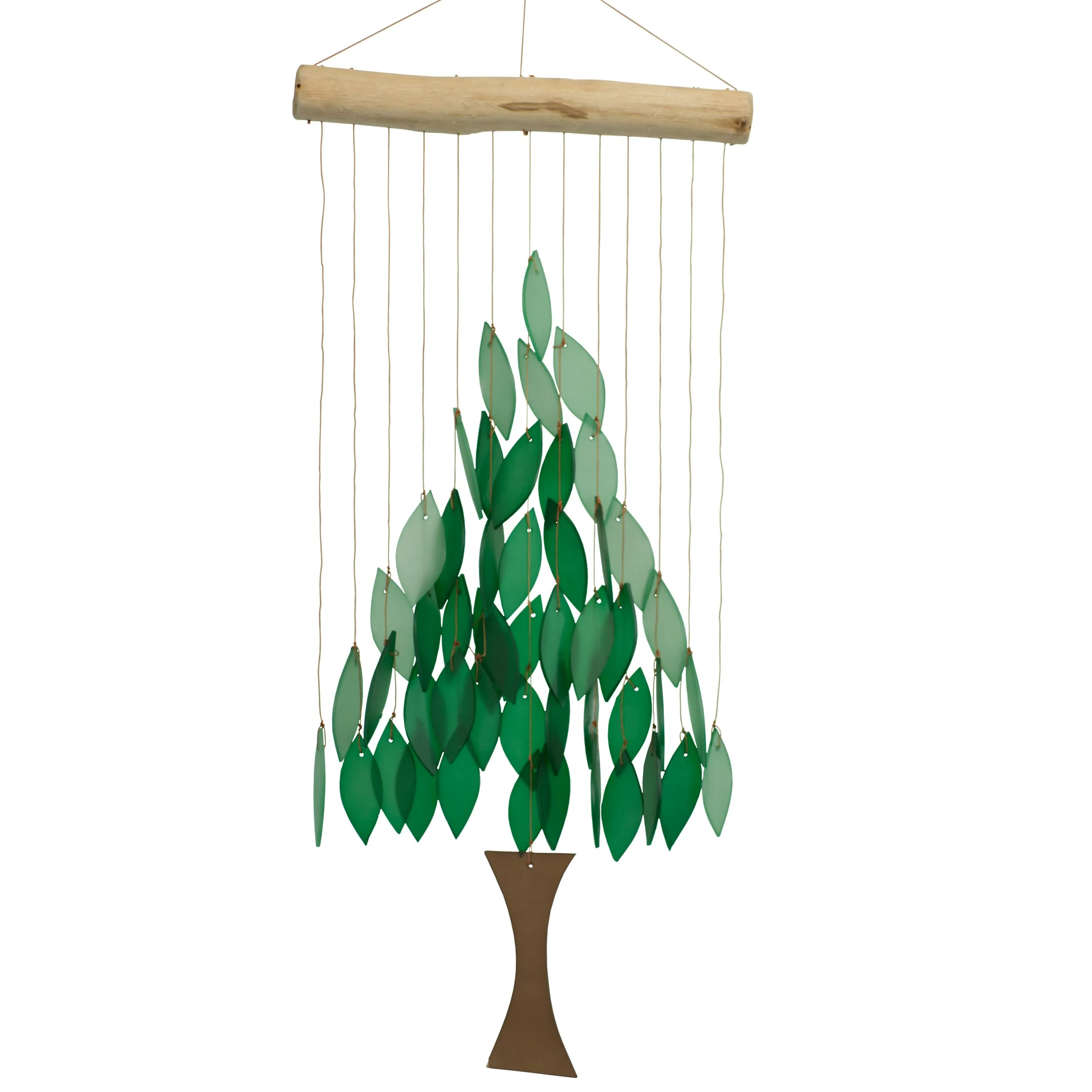 880-F Forest Tree Tumbled Glass Wind Chime