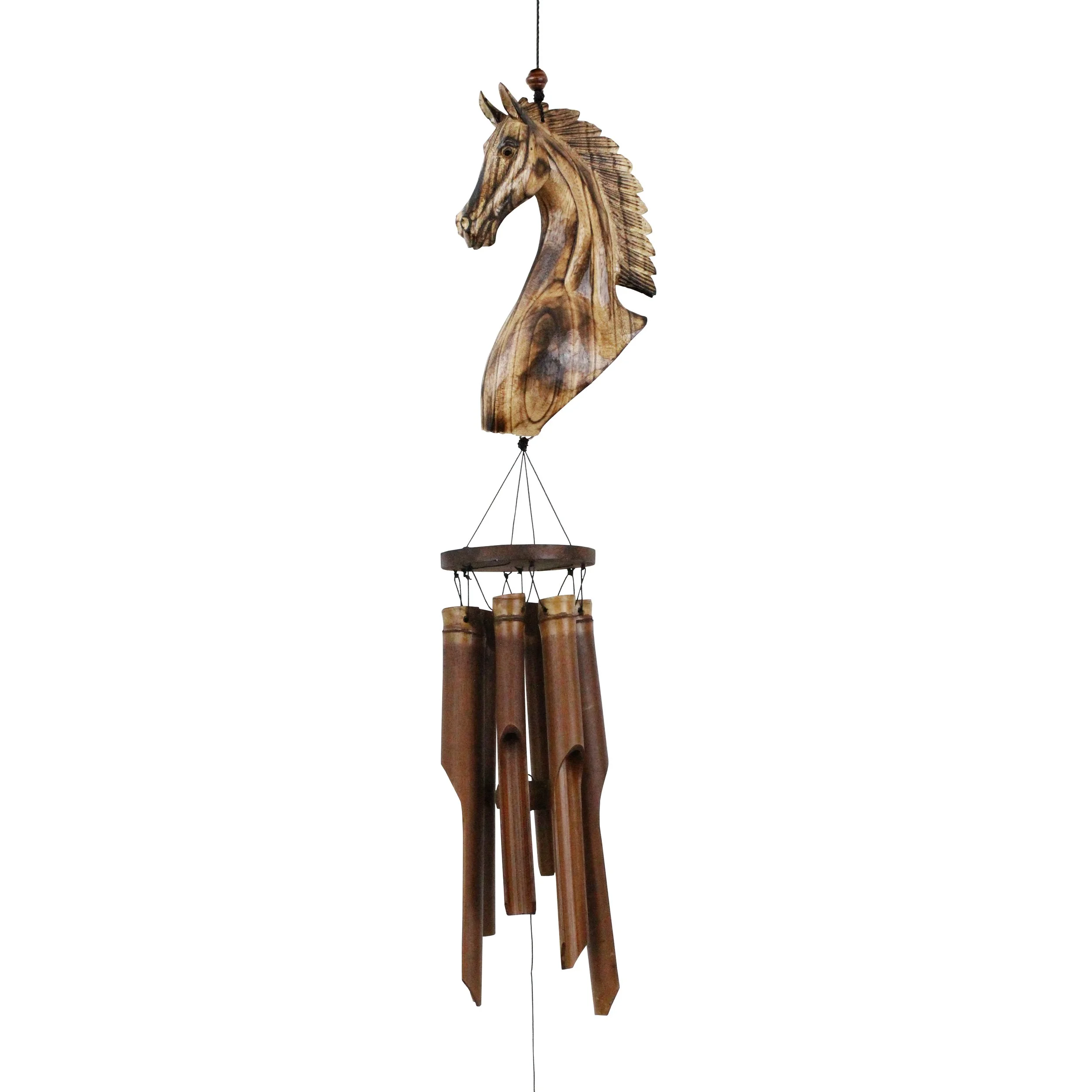 189H - Horse Head Bamboo Wind Chime