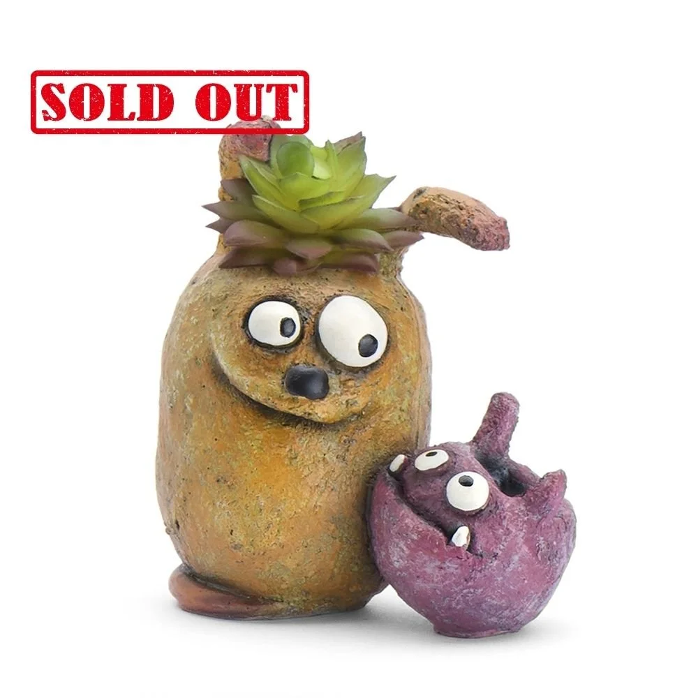 G21502 - Bloomies 'Best Buds' Mini Dog Double Planter