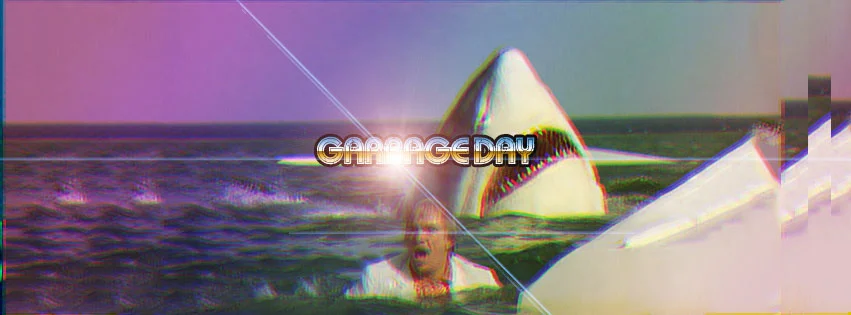 Garbage Day Shark Banner