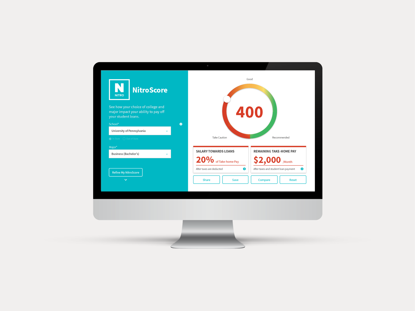 Interactive Calculator Design: NitroScore