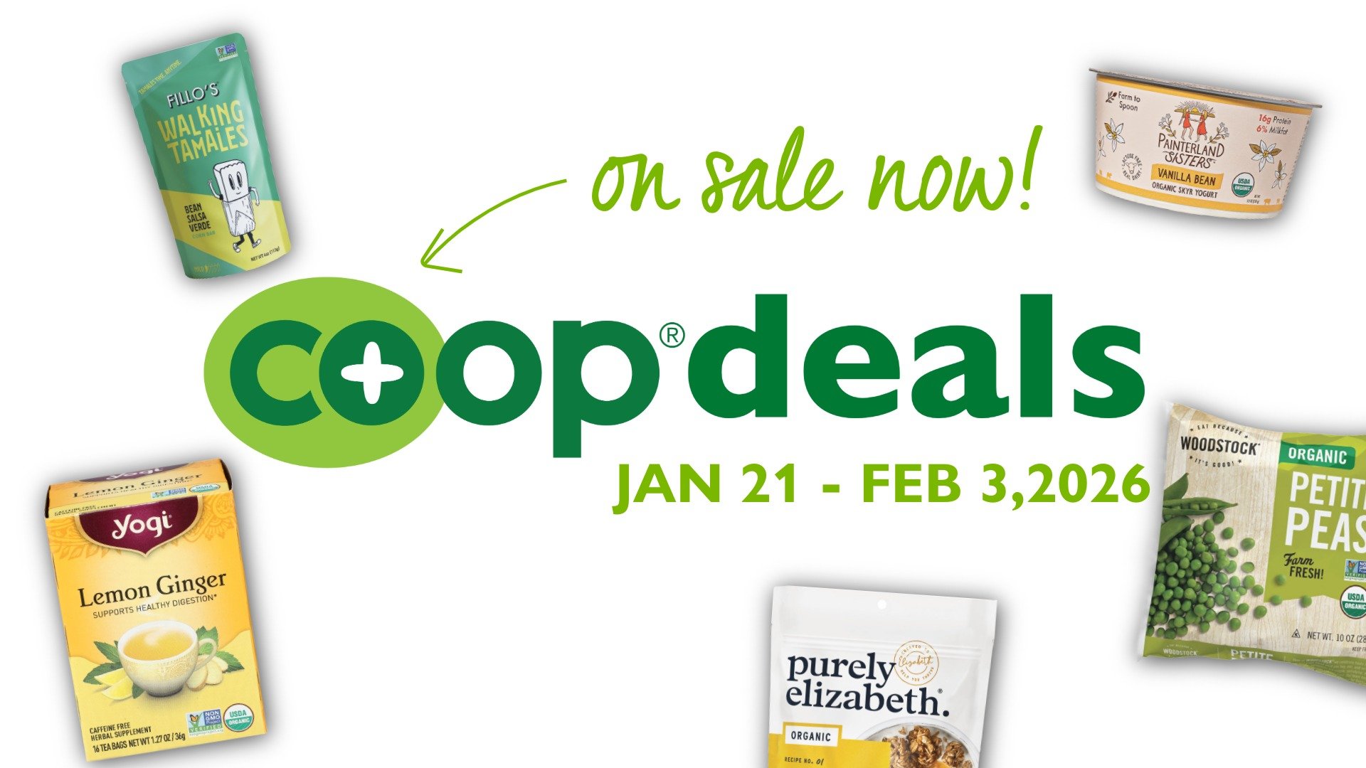 Image of Co+op Deal with the date and items on sale on it