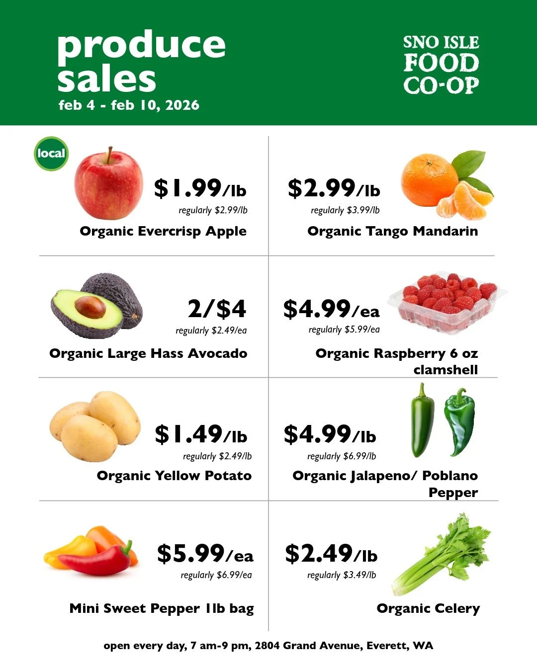 Image of weekly produce sales flyer