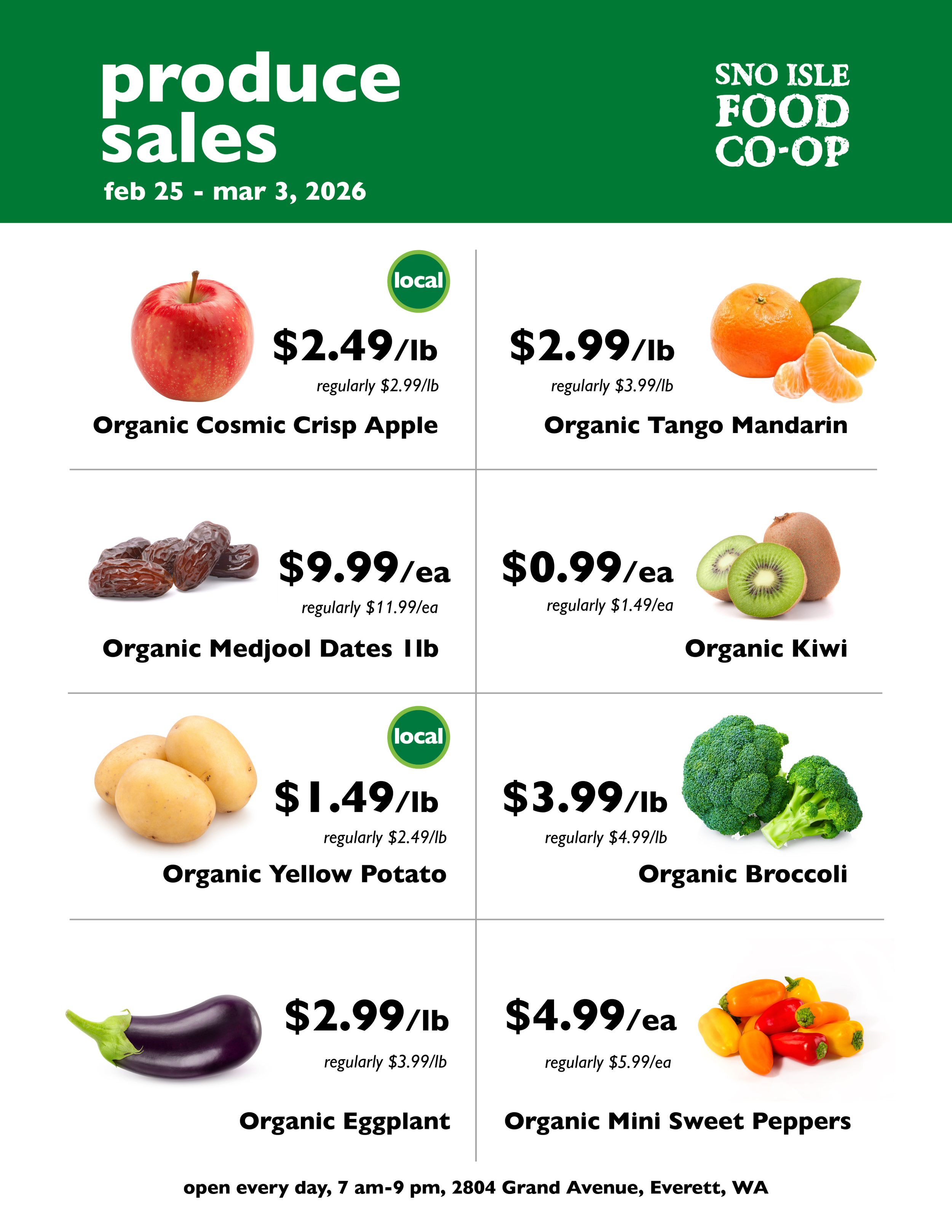 produce flyer sales organic