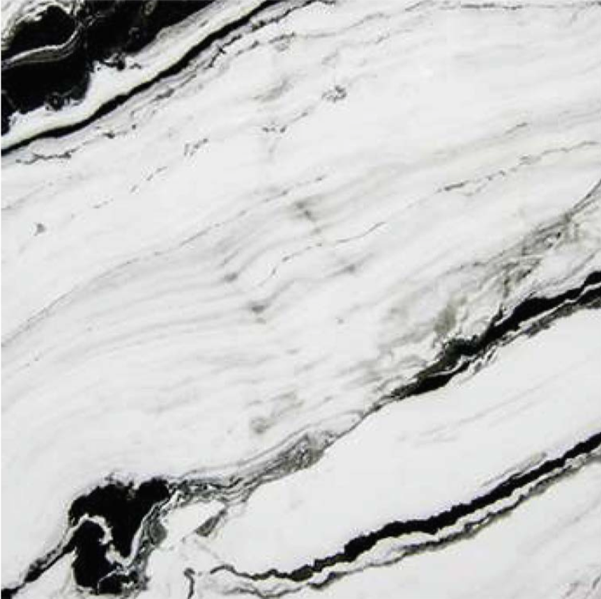 PANDA WHITE POLISHED STONE 3/4" SLAB 2CM THICK