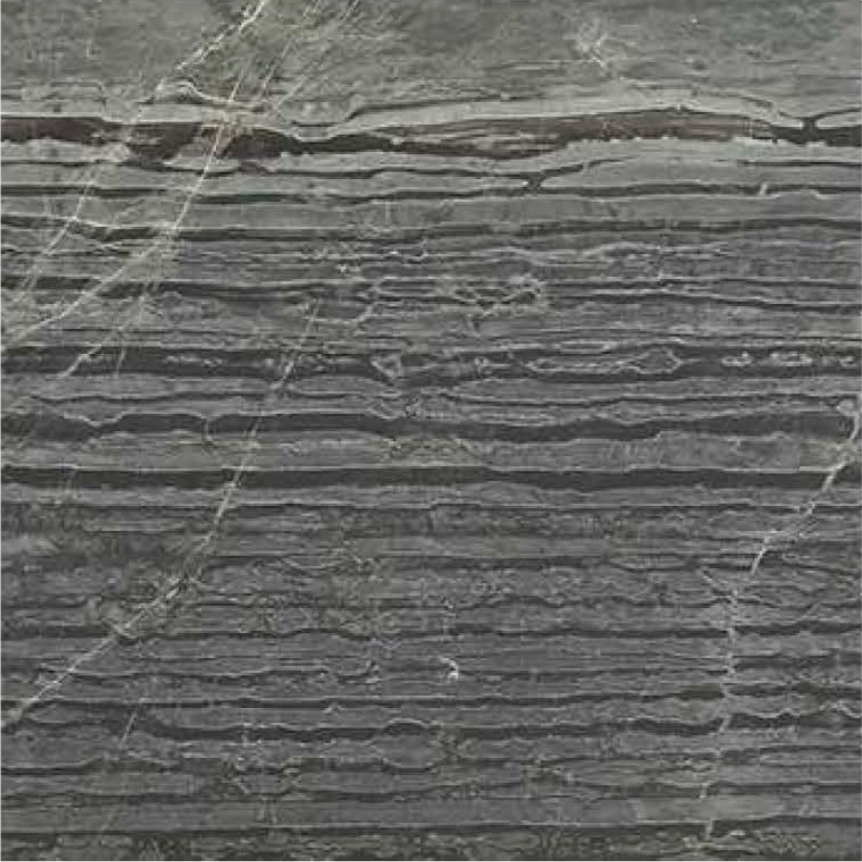 ZEBRANO VEIN CUT DEEP BRUSHED STONE 1-1/4" SLAB 3CM THICK