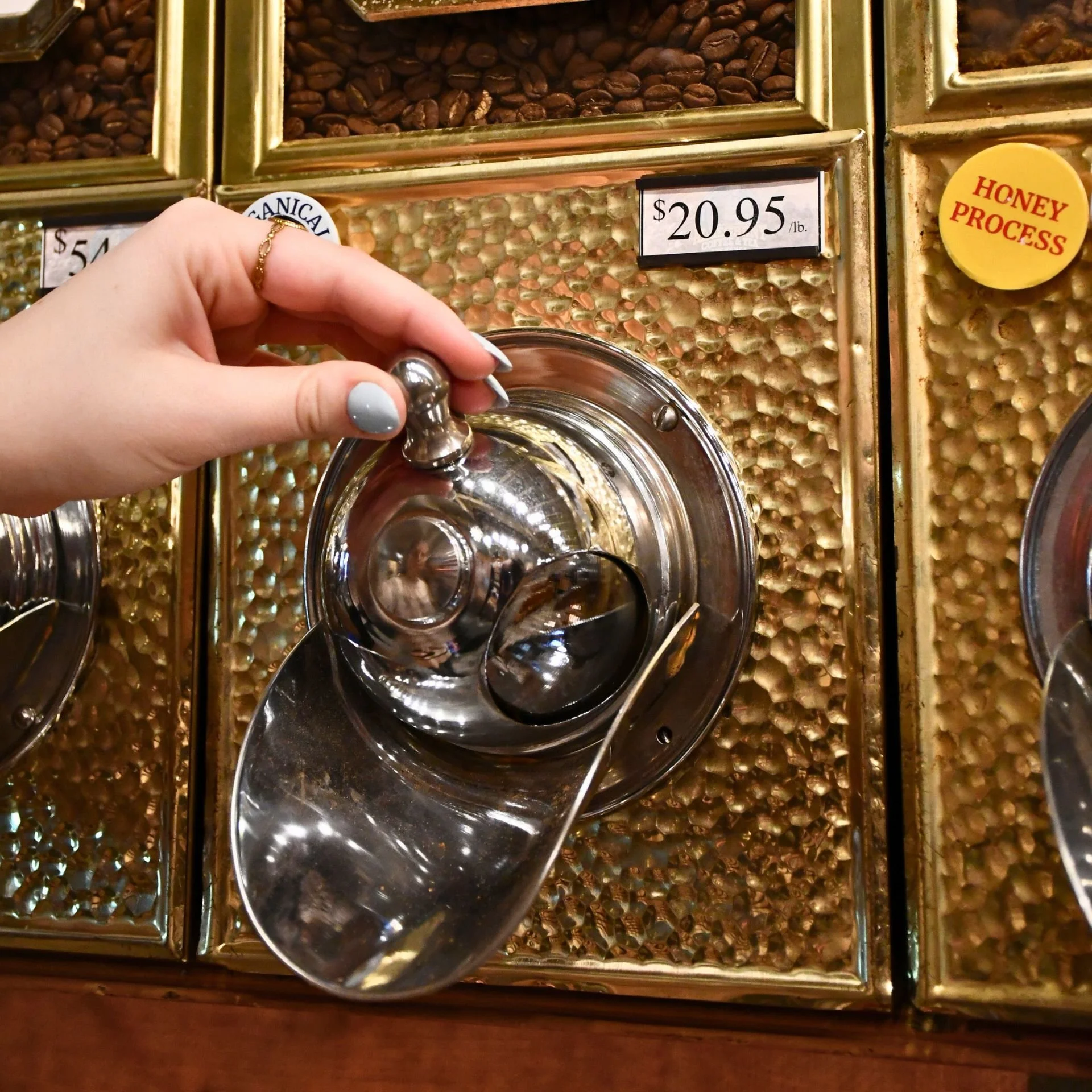  Coffee bean dispenser at Allegheny Coffee &amp; Tea Exchange 