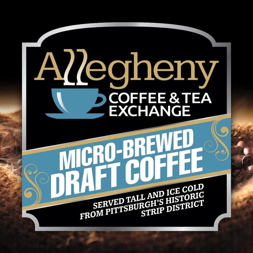 Micro-brewed draft coffee on tap - nitro coffee at Allegheny Coffee & Tea Exchange
