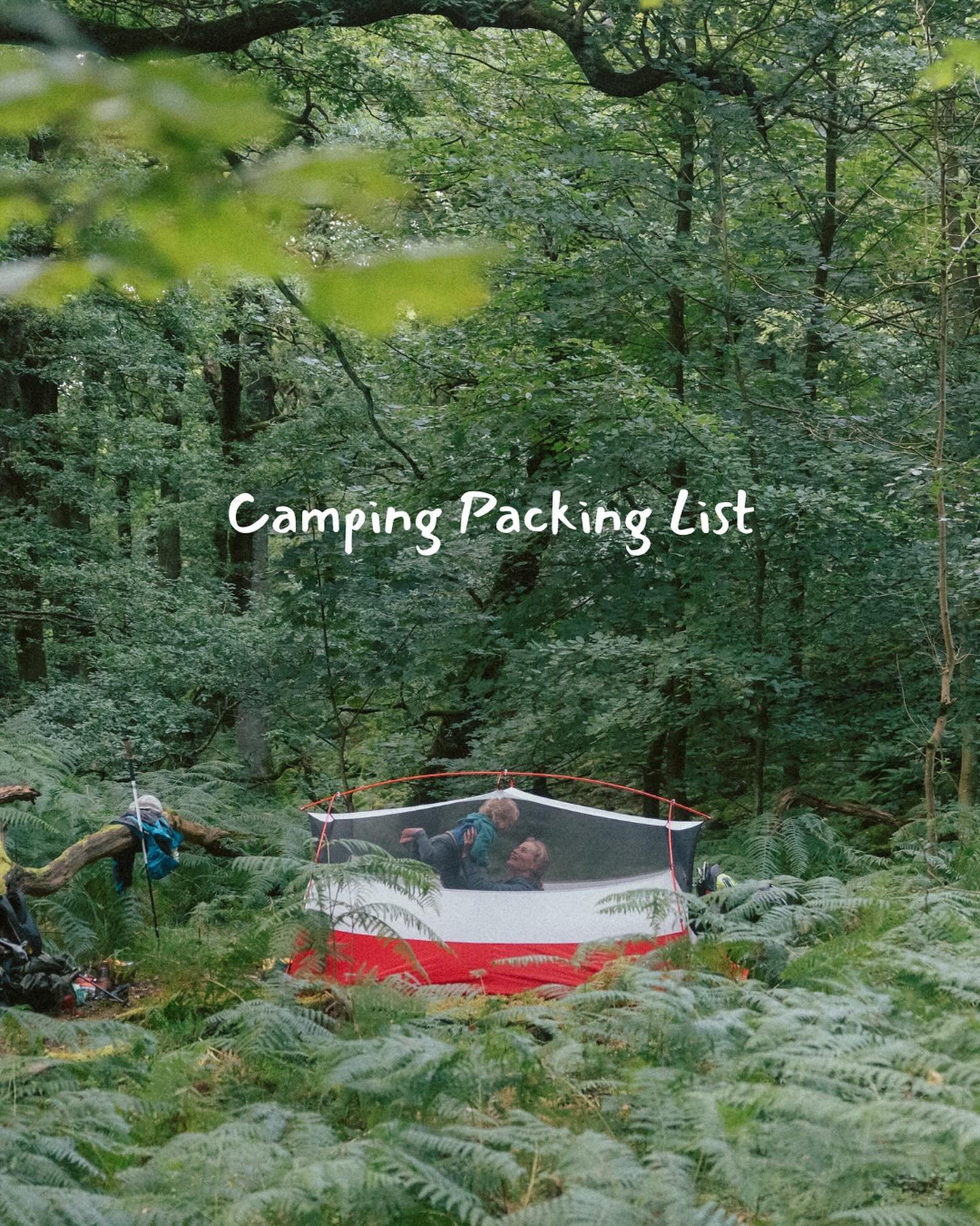 I wrote this list the last time I went camping and thought I&rsquo;d share it so you can refer back to it when planning your own trips 🏕️ I&rsquo;ve tried to keep it fairly generic but obviously add/remove items specific for your family. Oh and this