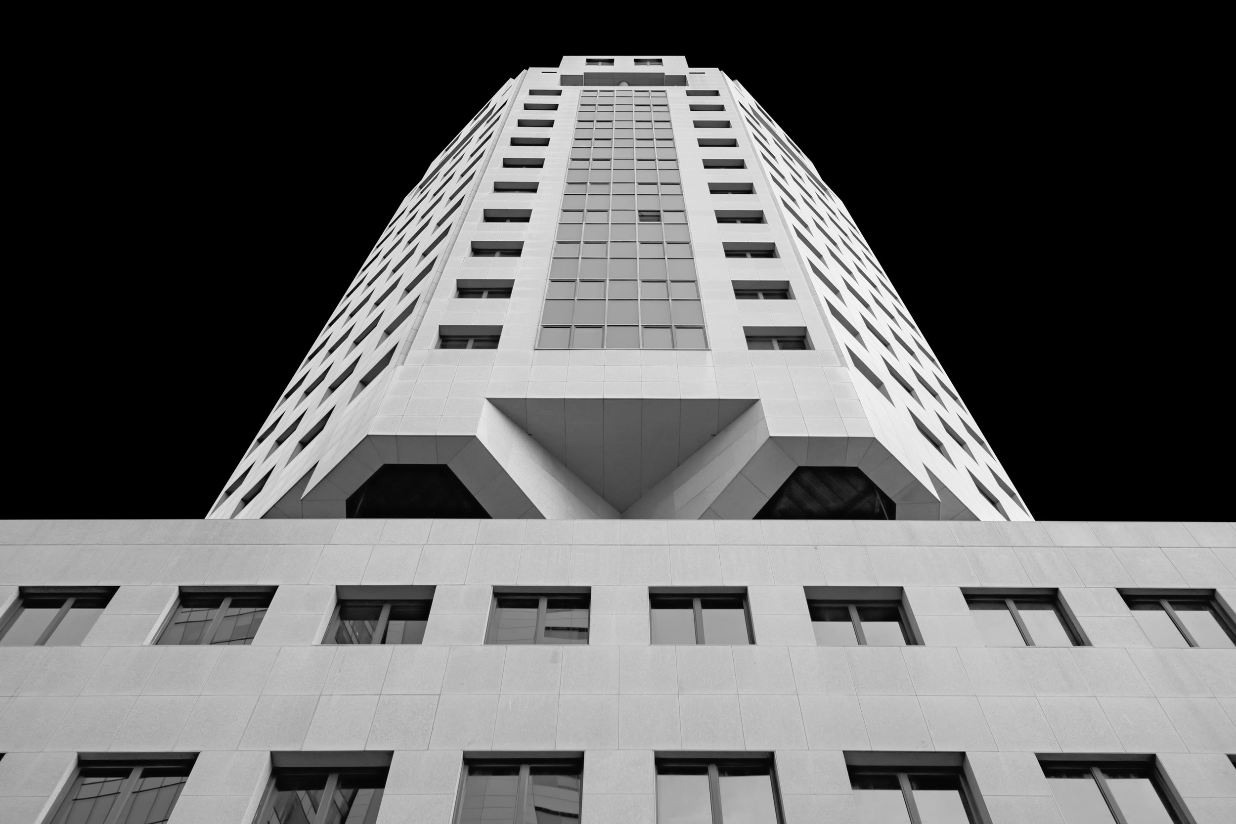 B&W high key conversion with Silver Efex after crop and perspective control