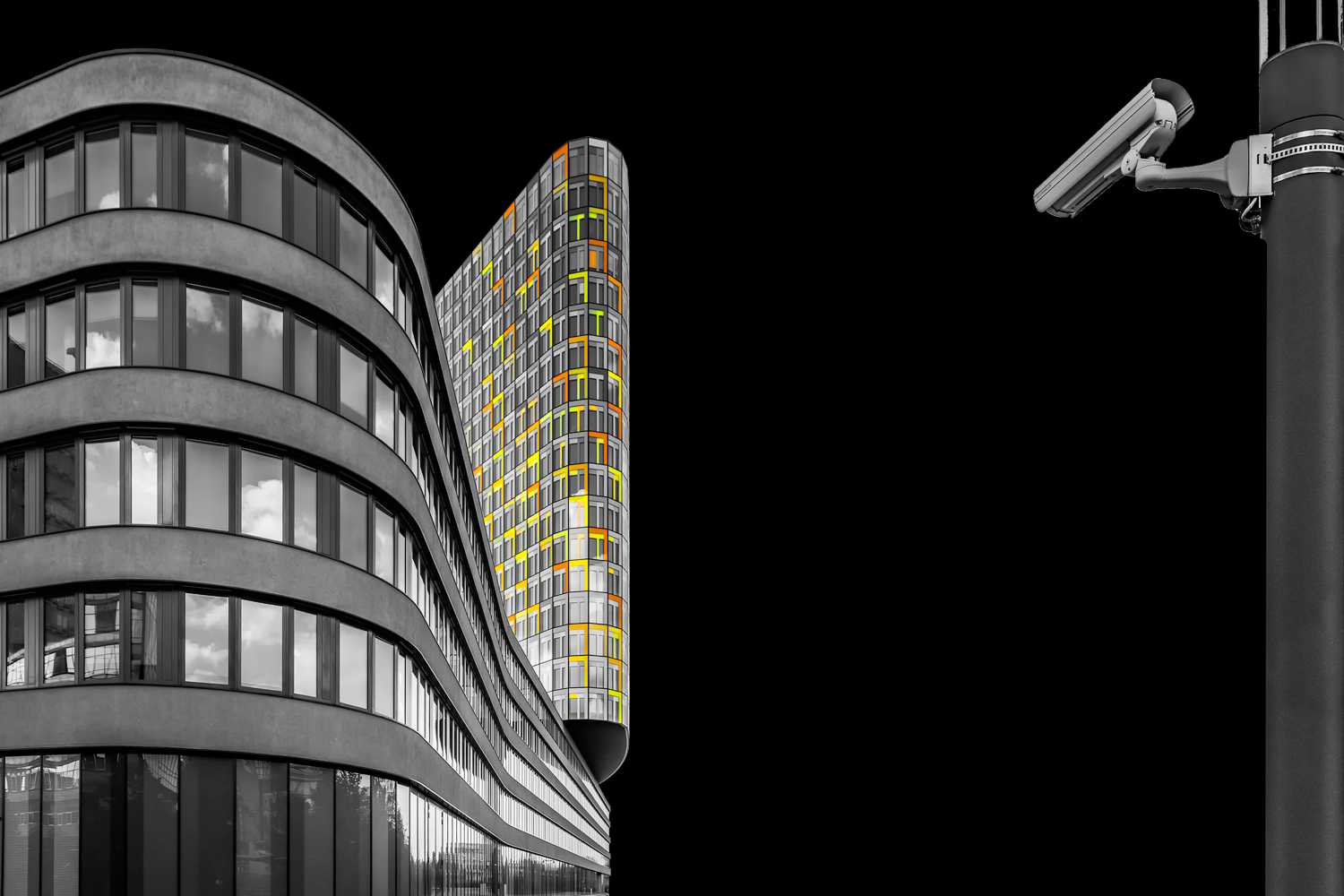 Selective coloring with 1st mask