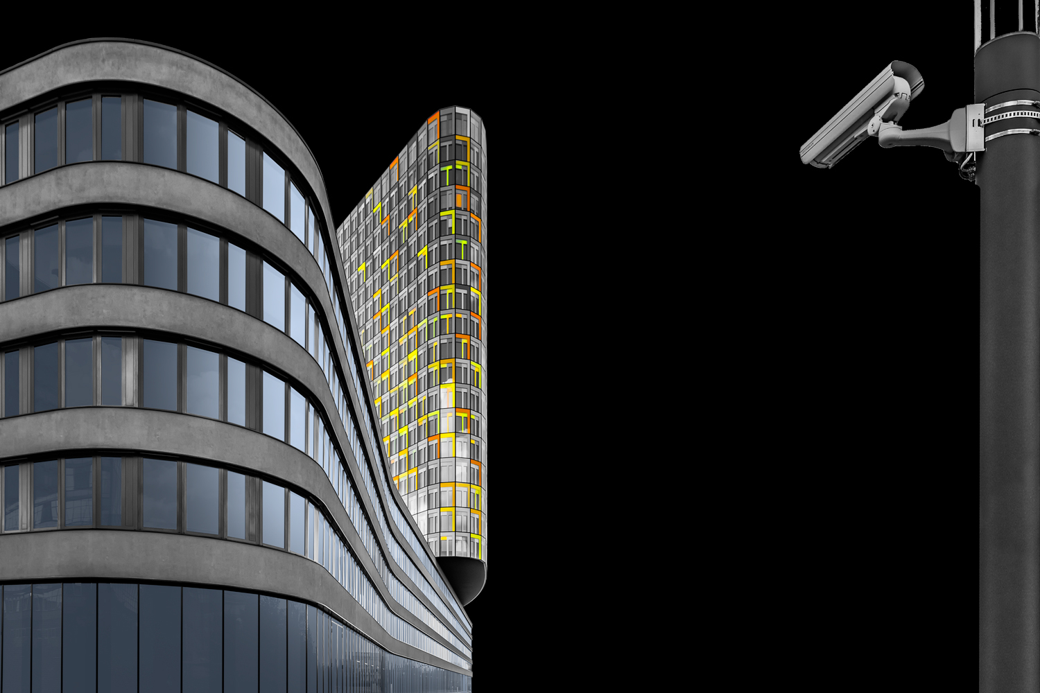 Colored layer masking windows