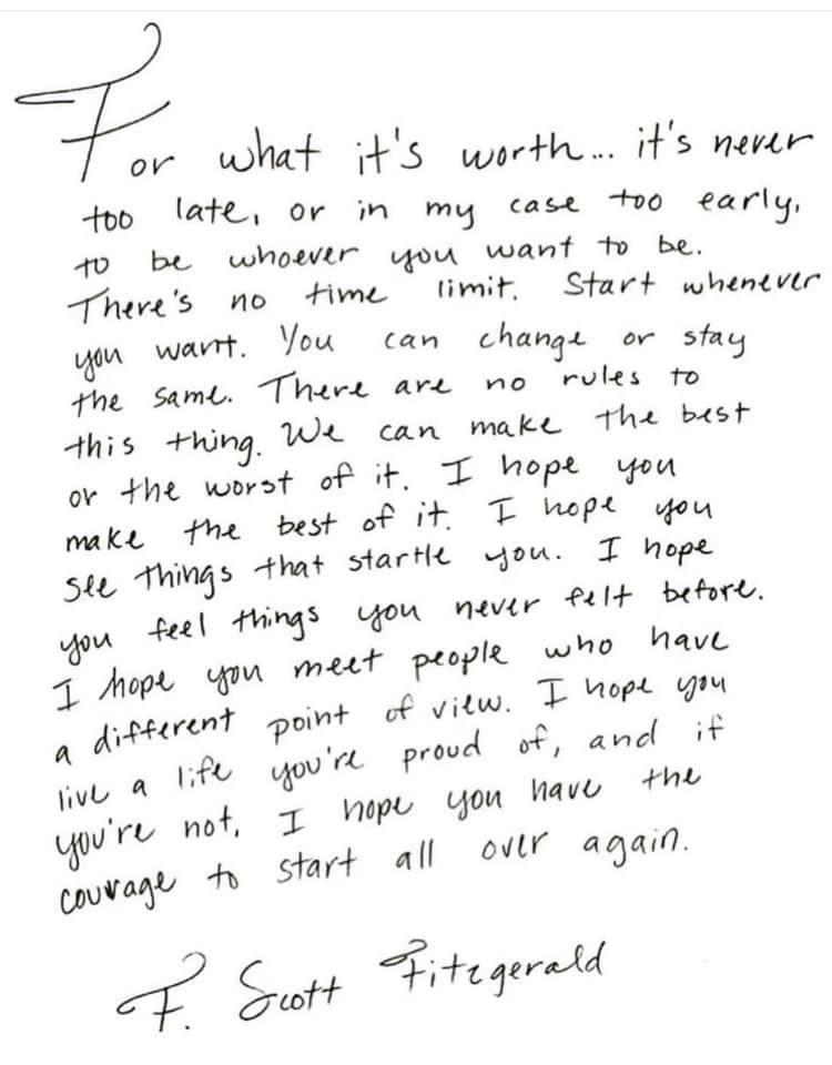 It's Never Too Late!