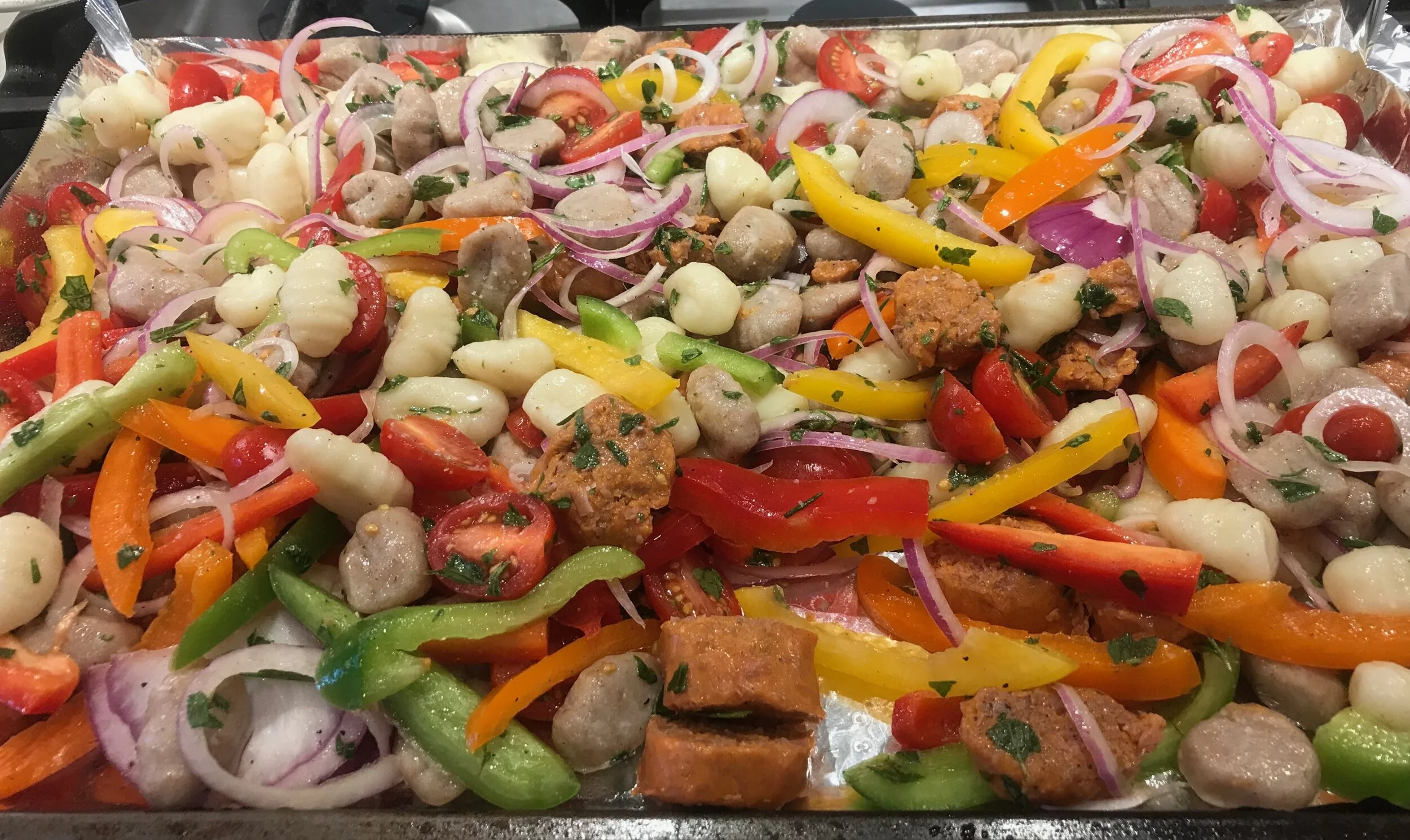 Crispy Sheet Pan Gnocchi and Veggies